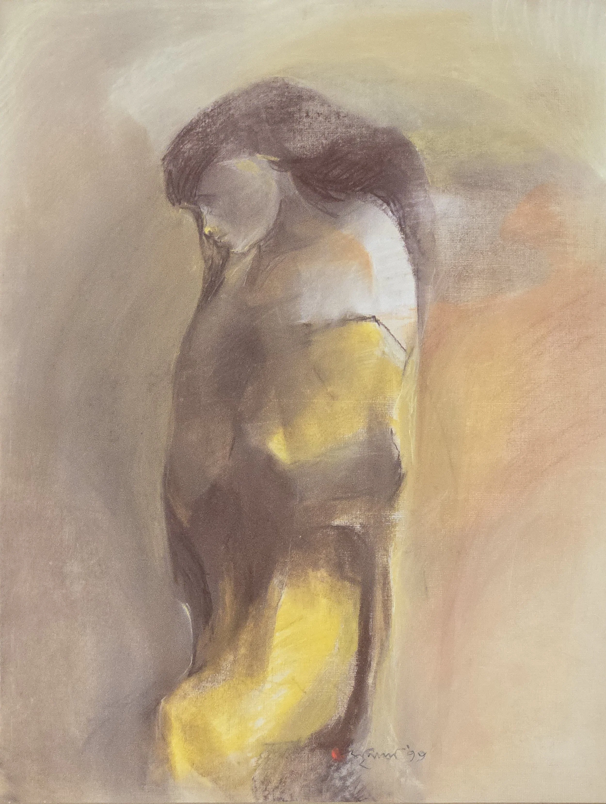M K Bardhan Pastel-060: Pastel, 21 x 28 inches, 1999