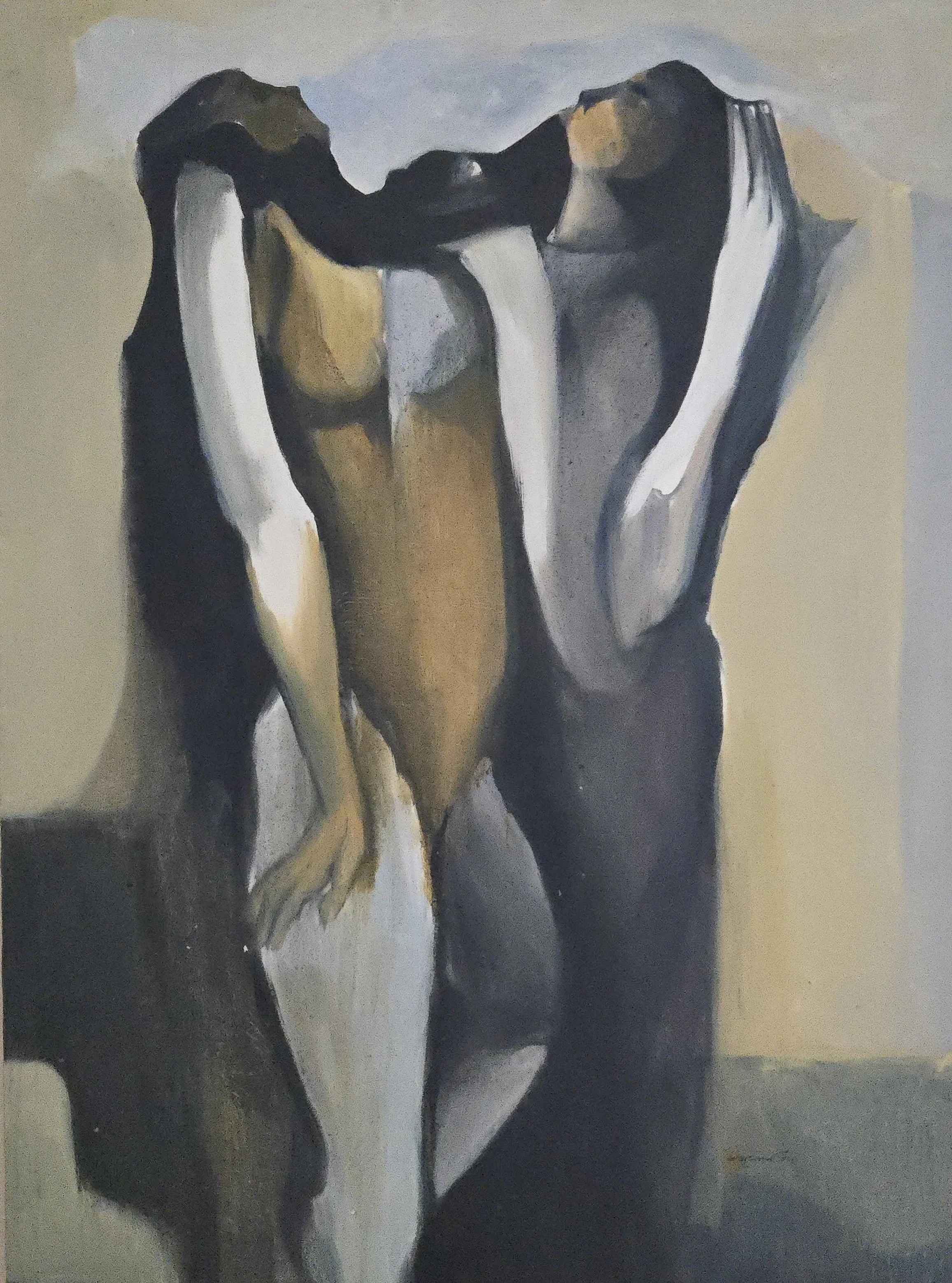 M K Bardhan Oil-035: Oil, 34 x 45 inches, 1994