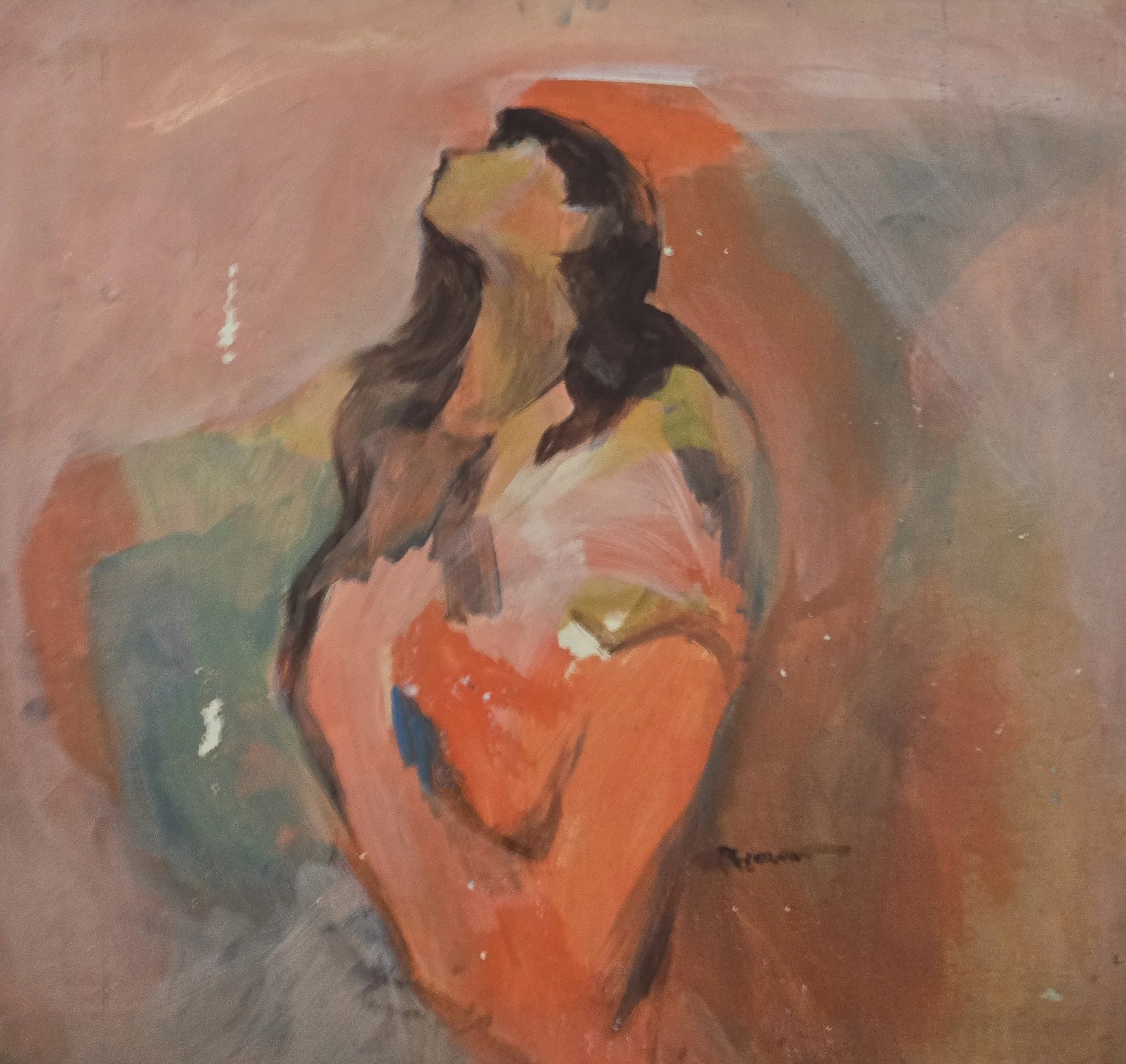 M K Bardhan Acrylic-001: Acrylic, 23 x 21 inches