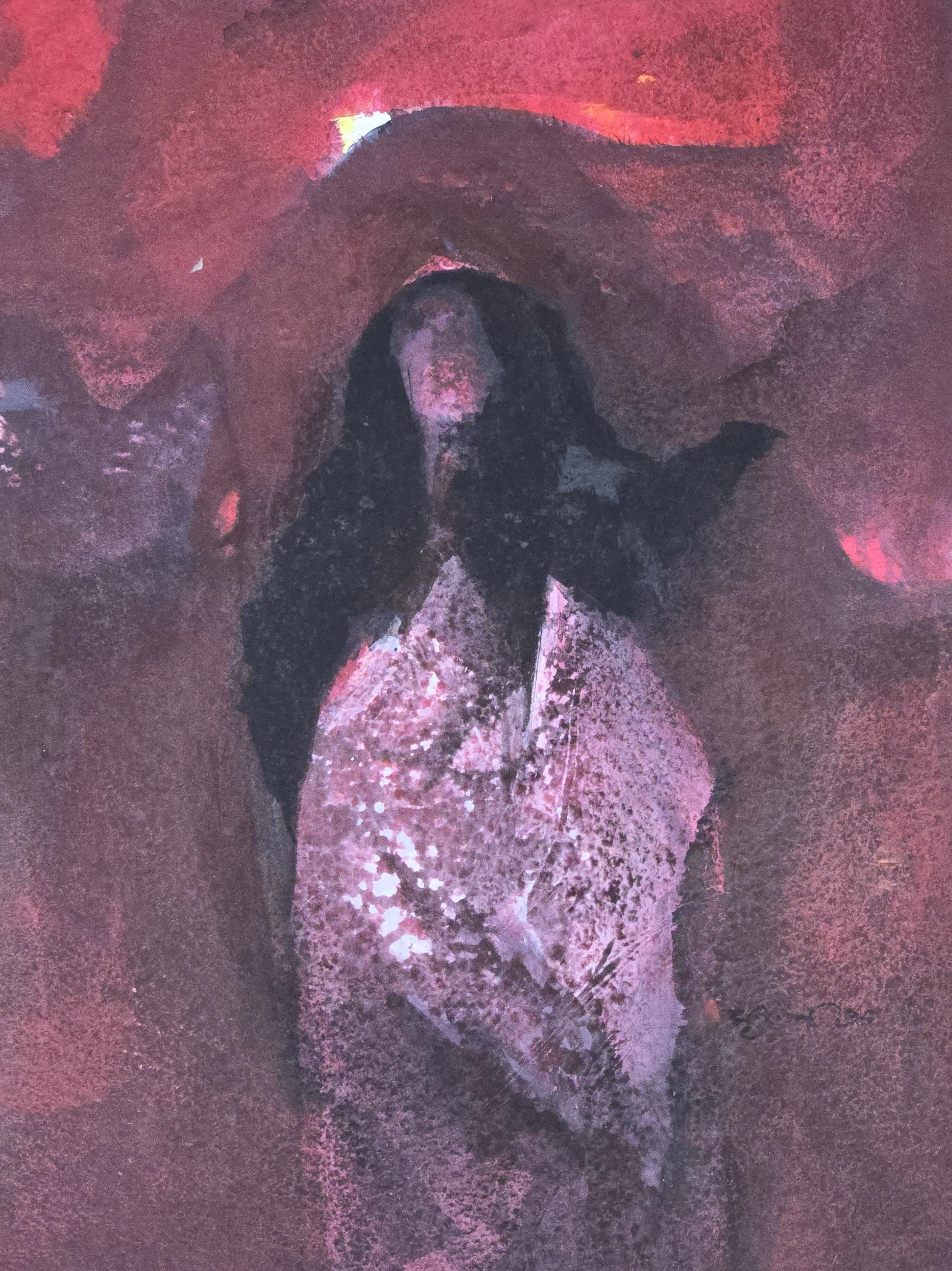 M K Bardhan Acrylic-032: Acrylic, 18 x 24 inches, 1995