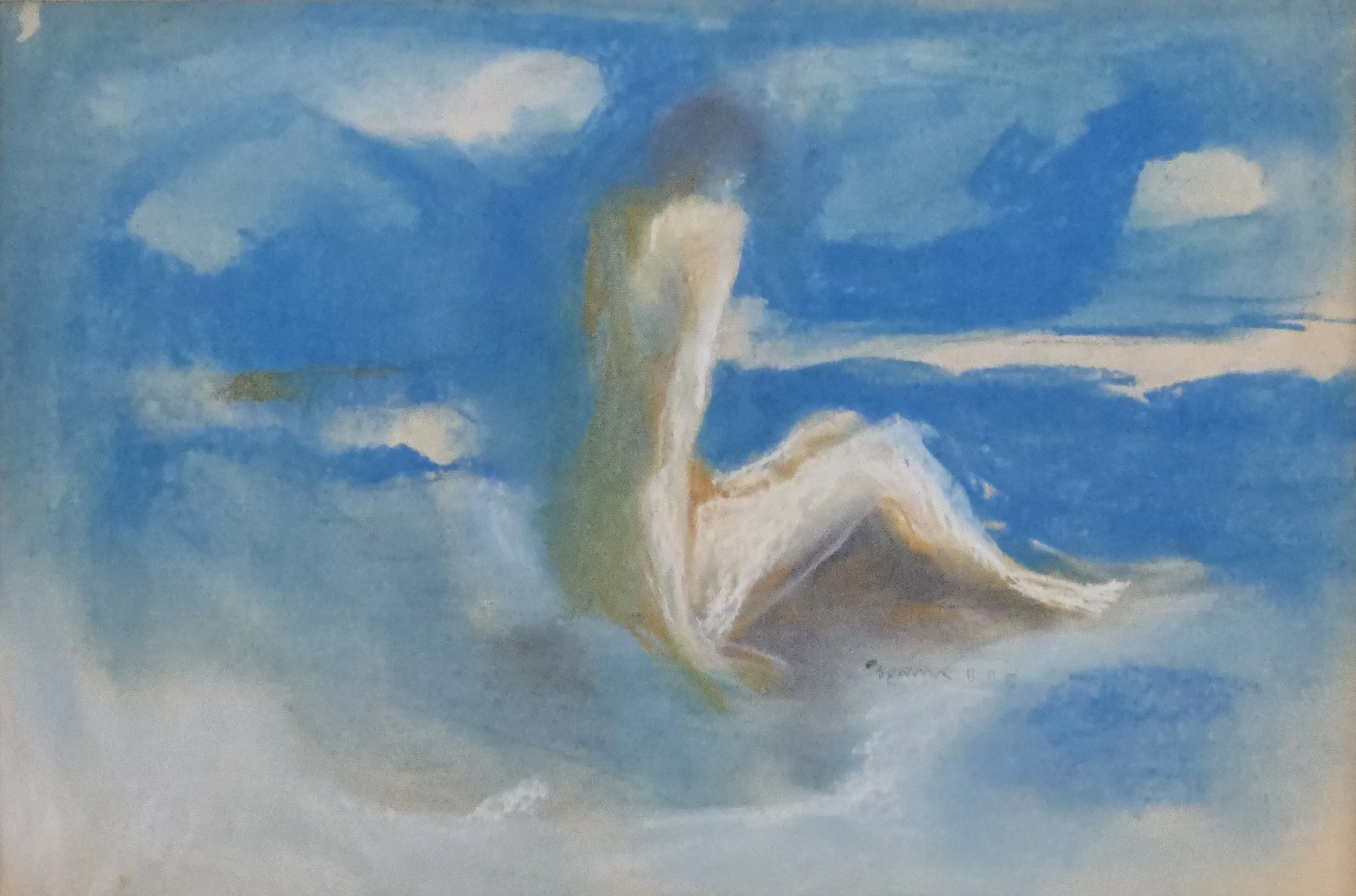 M K Bardhan Pastel-014: Pastel, 23 x 15 inches, 2007