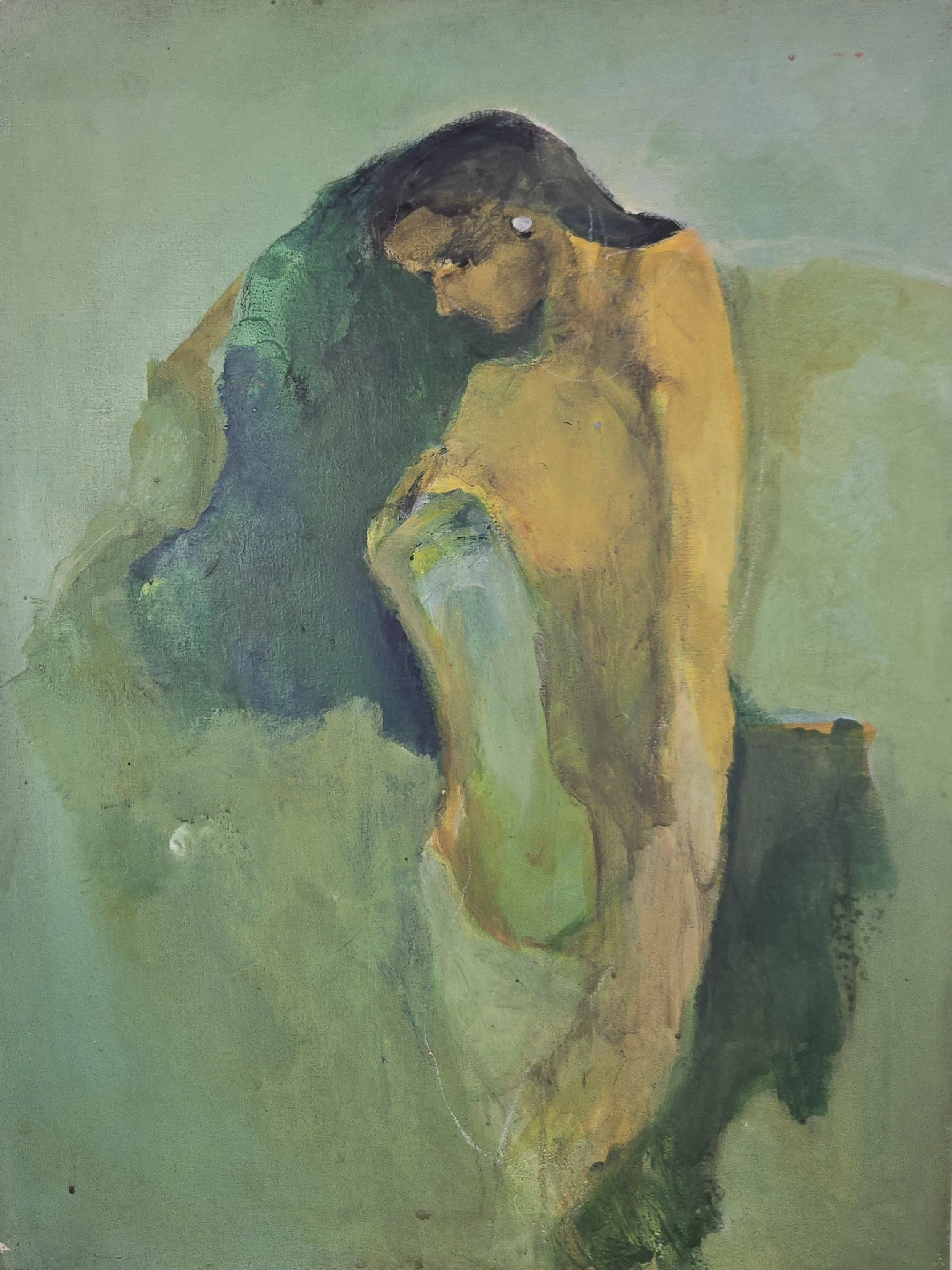 M K Bardhan Oil-005: Oil, 24 x 32 inches
