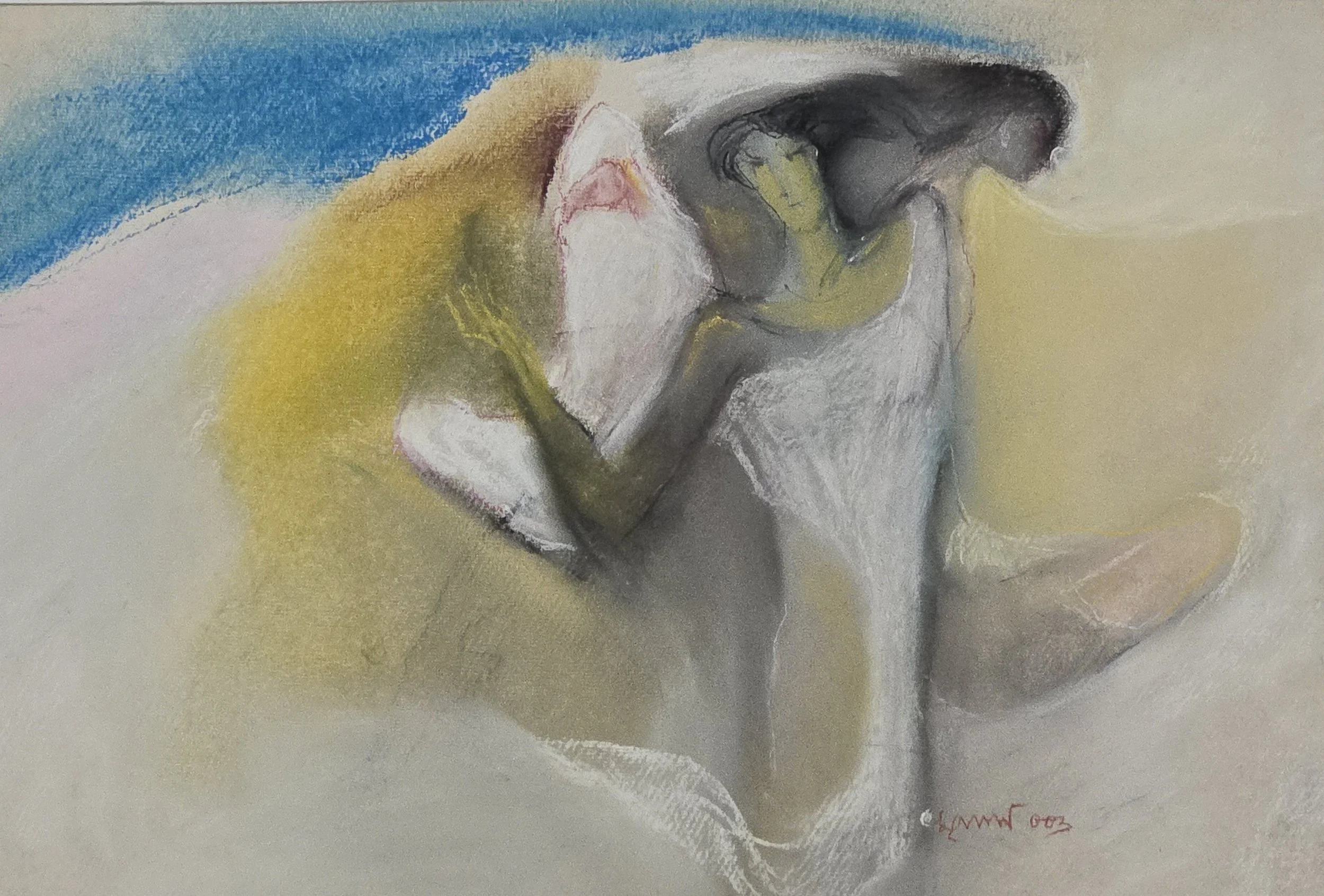 M K Bardhan Pastel-024: Pastel, 20 x 13 inches, 2003
