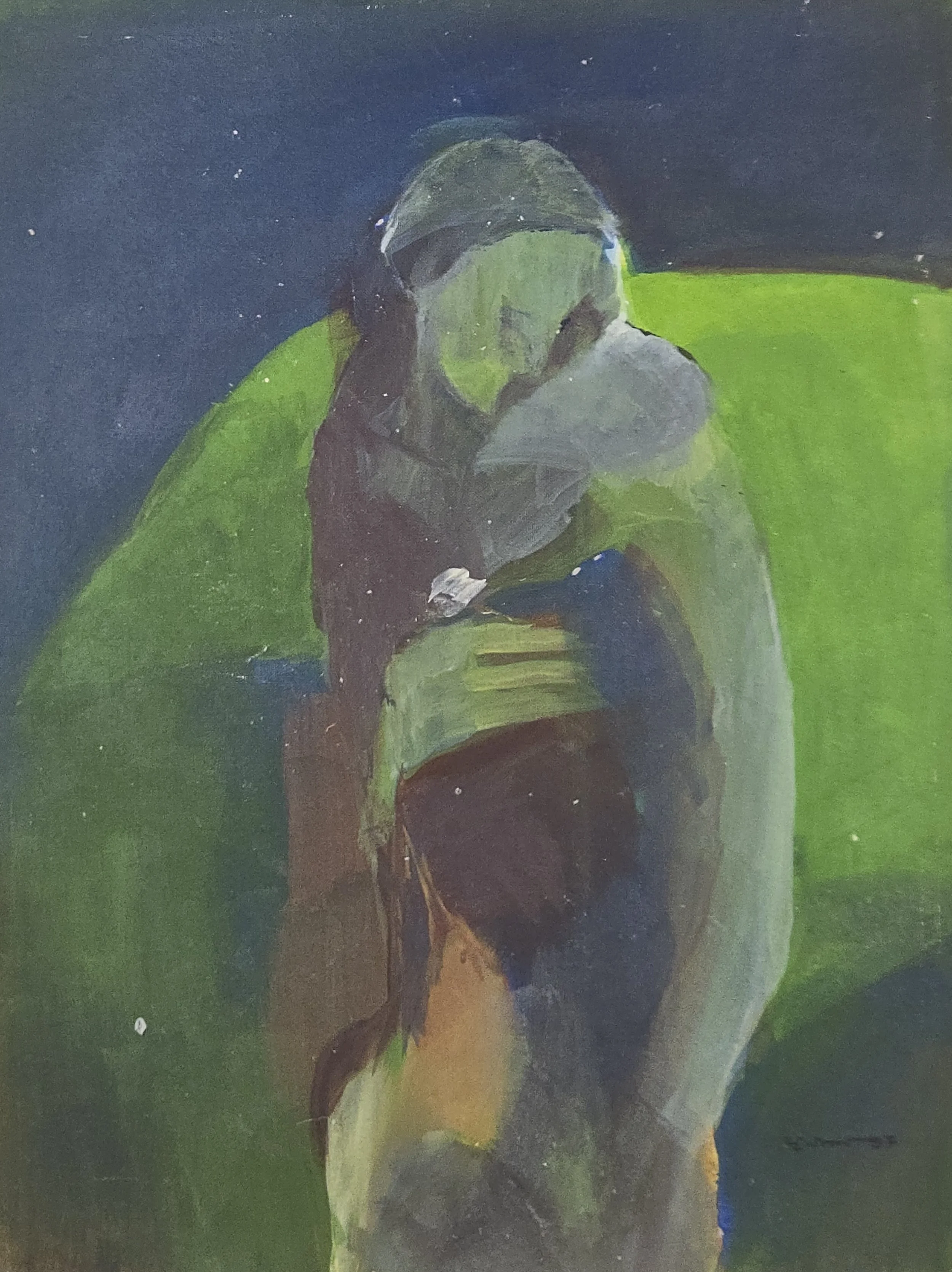M K Bardhan Acrylic-004: Acrylic, 22 x 29 inches, 1997