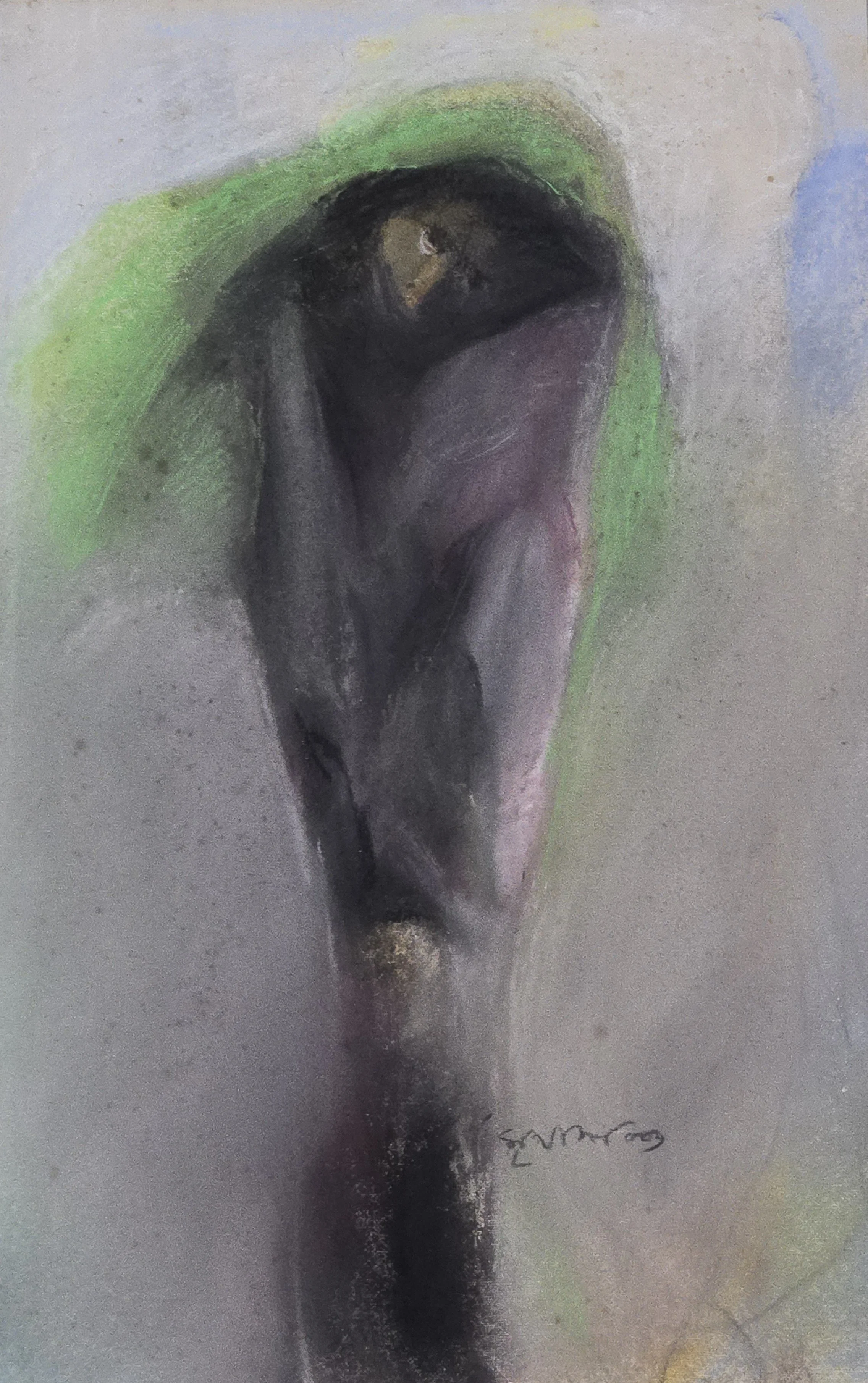 M K Bardhan Pastel-026: Pastel, 13 x 22 inches, 2003