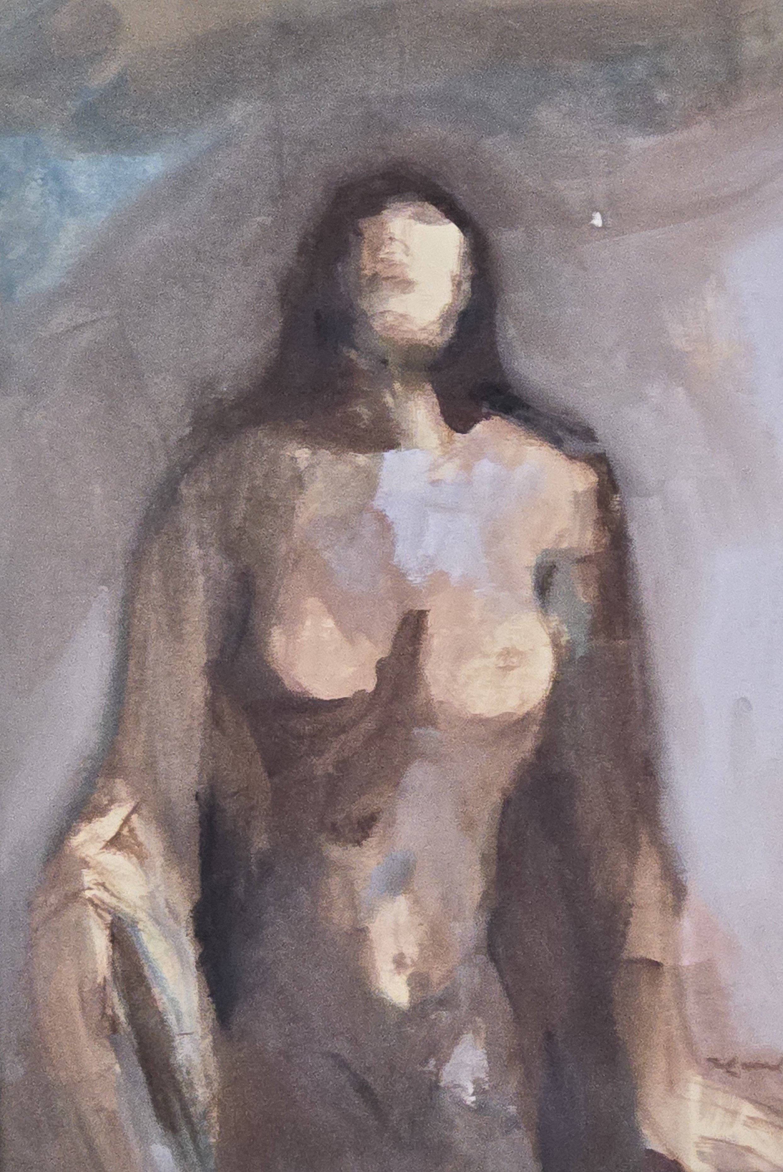 M K Bardhan Acrylic-021: Acrylic, 10 x 14 inches, 1995