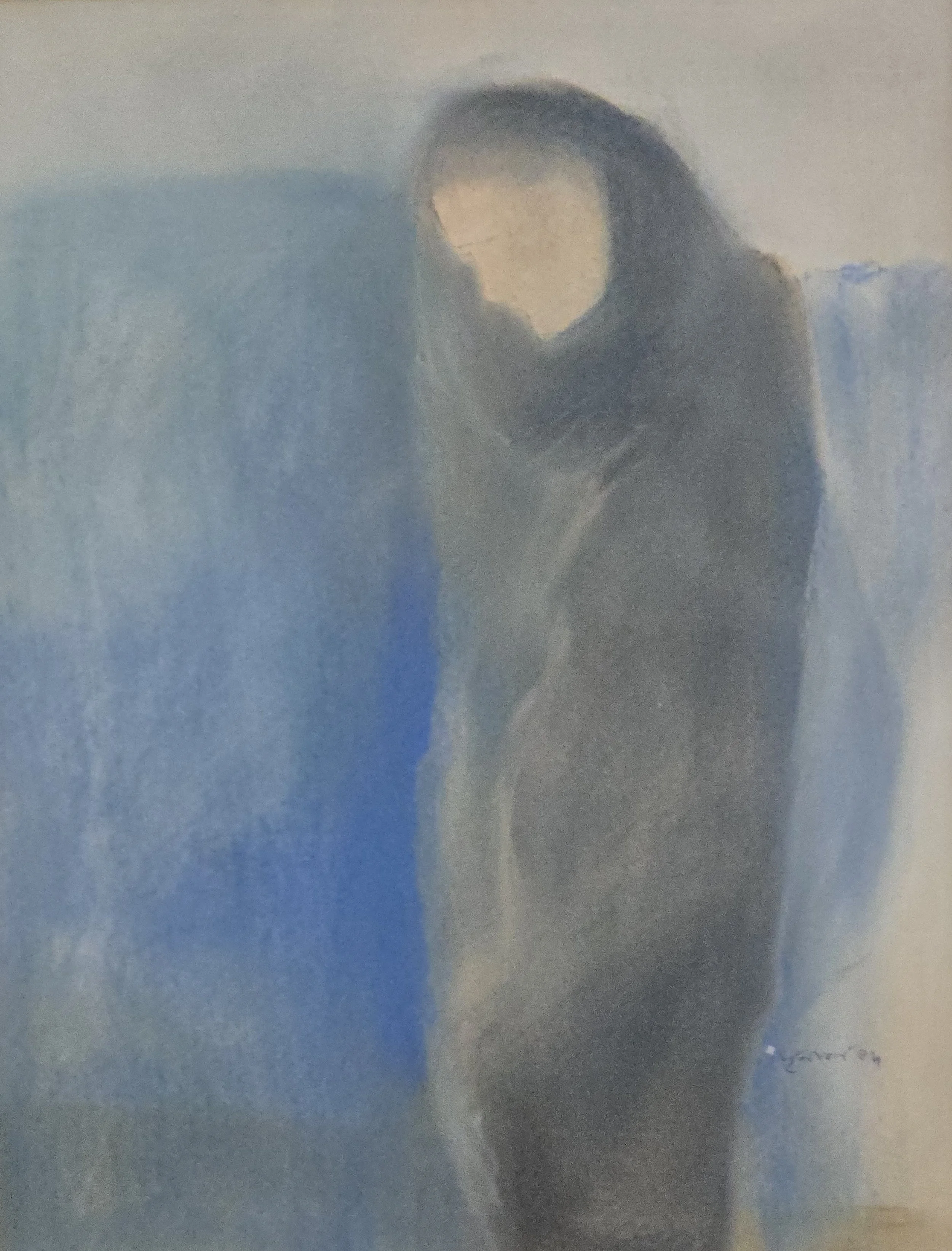 M K Bardhan Pastel-002: Pastel, 21 x 27 inches, 2004
