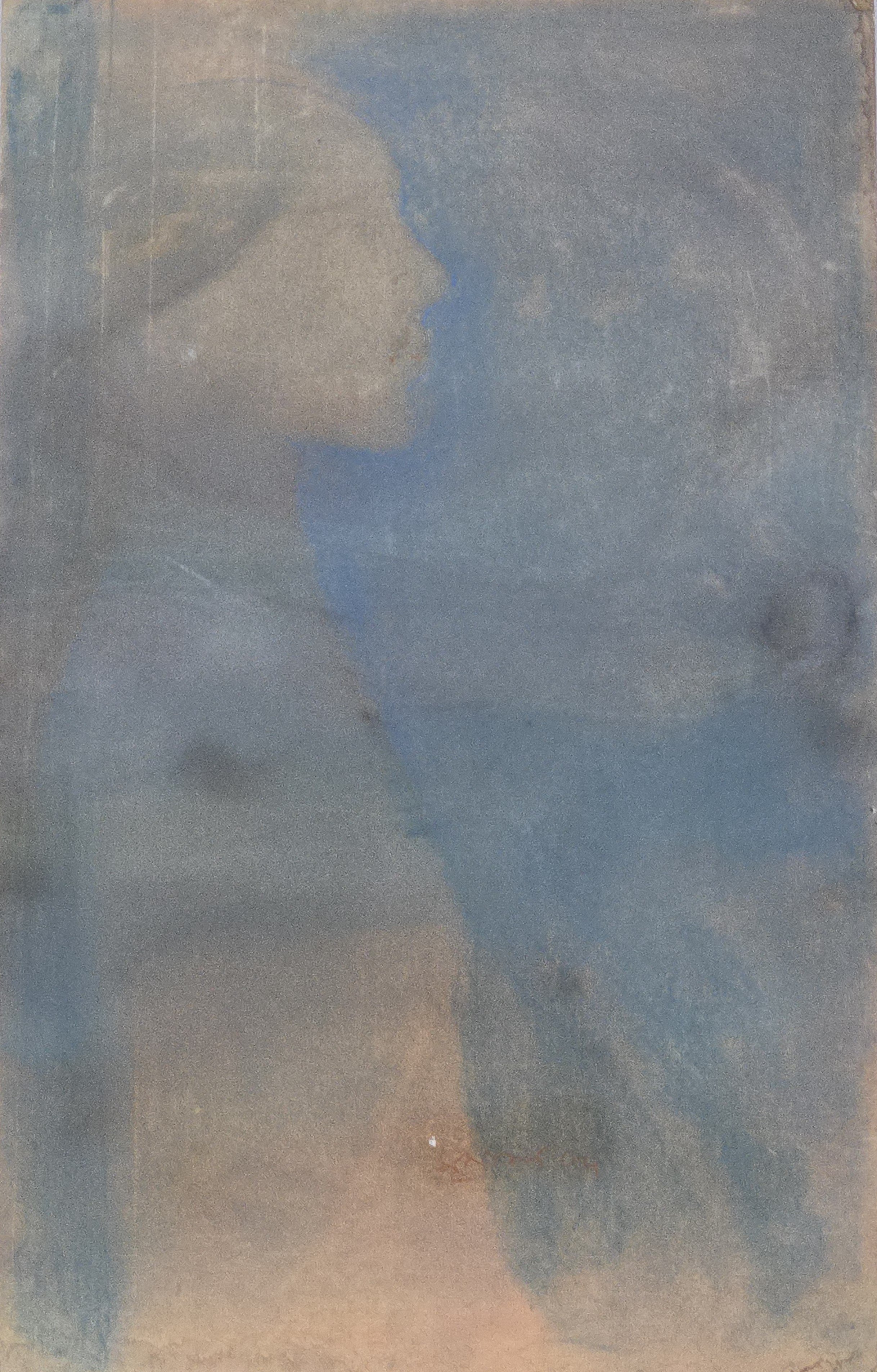 M K Bardhan Pastel-035: Pastel, 14 x 22 inches, 2004