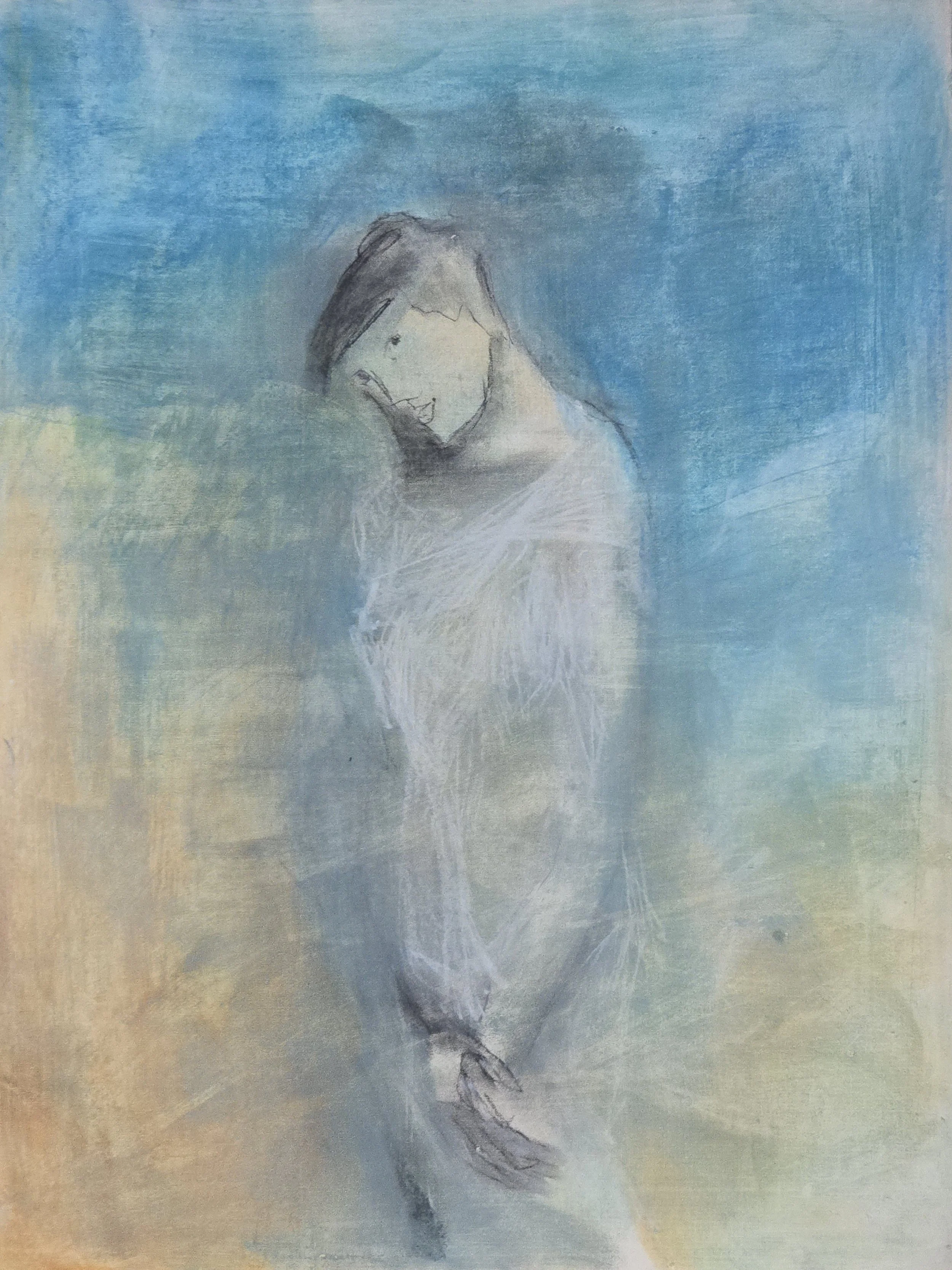 M K Bardhan Pastel-040: Pastel, 21 x 27 inches