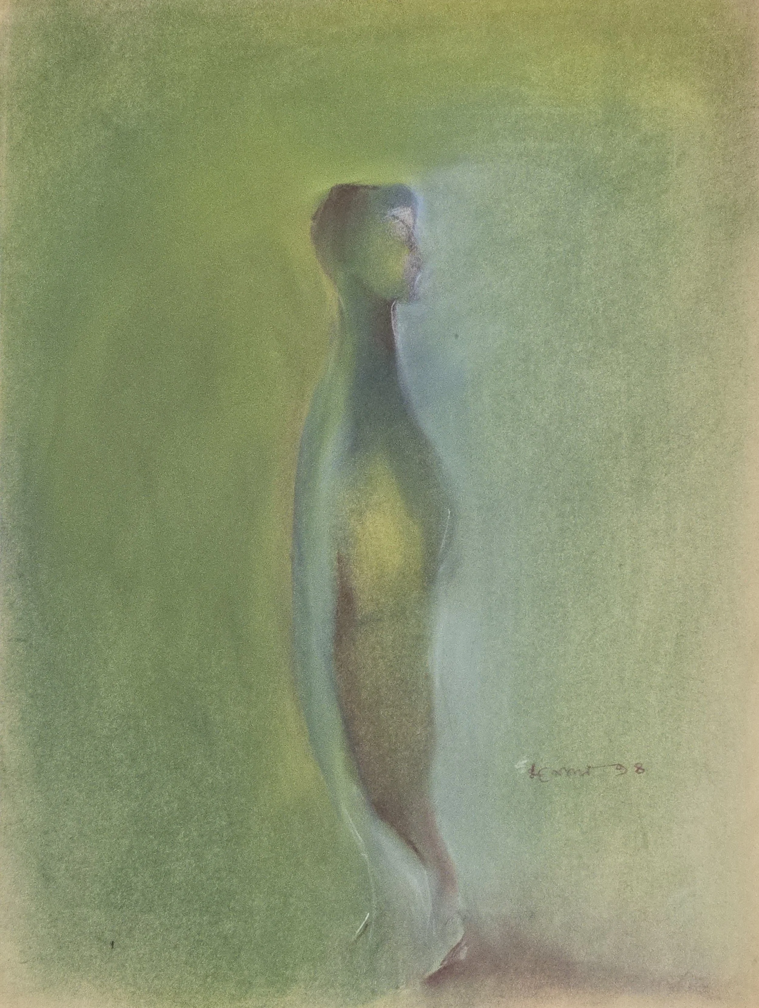 M K Bardhan Pastel-048: Pastel, 18 x 24 inches