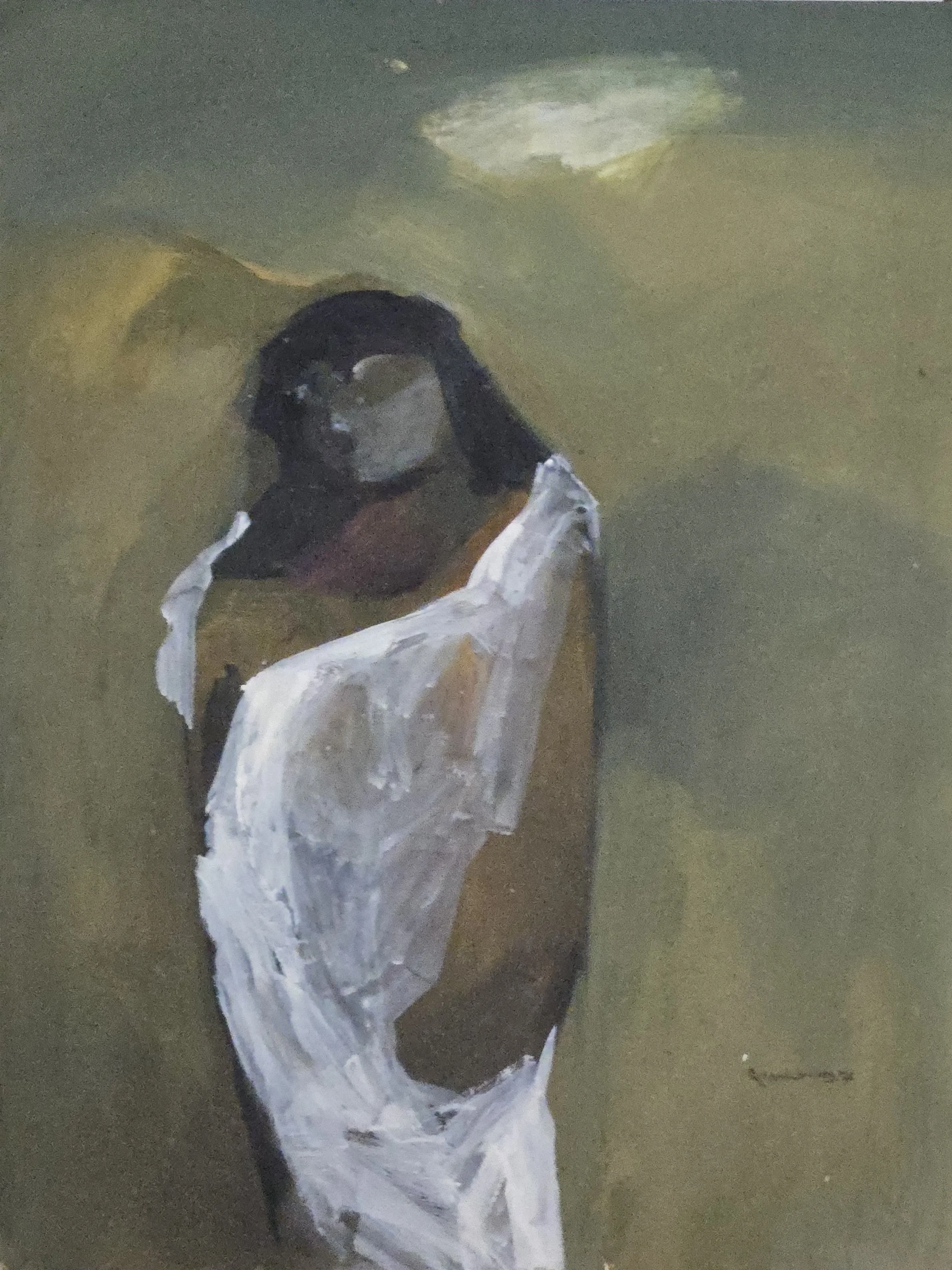 M K Bardhan Acrylic-039: Acrylic, 22 x 29 inches, 1997