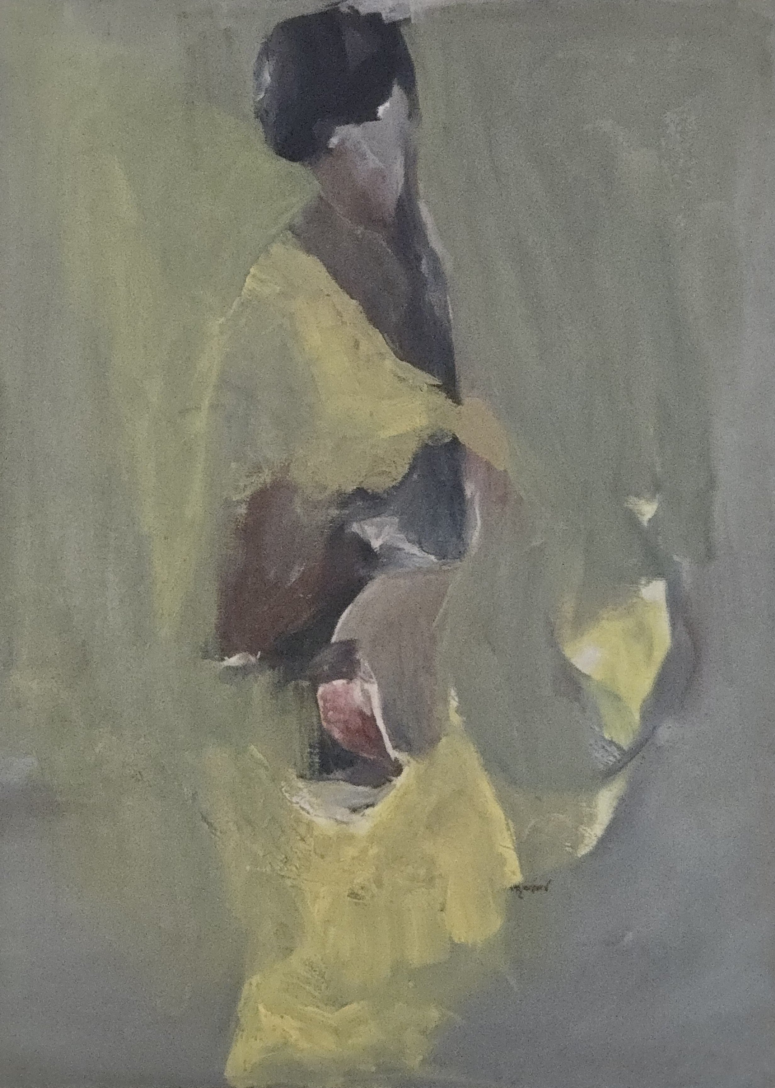 M K Bardhan Oil-036: Oil, 32 x 46 inches, 1994