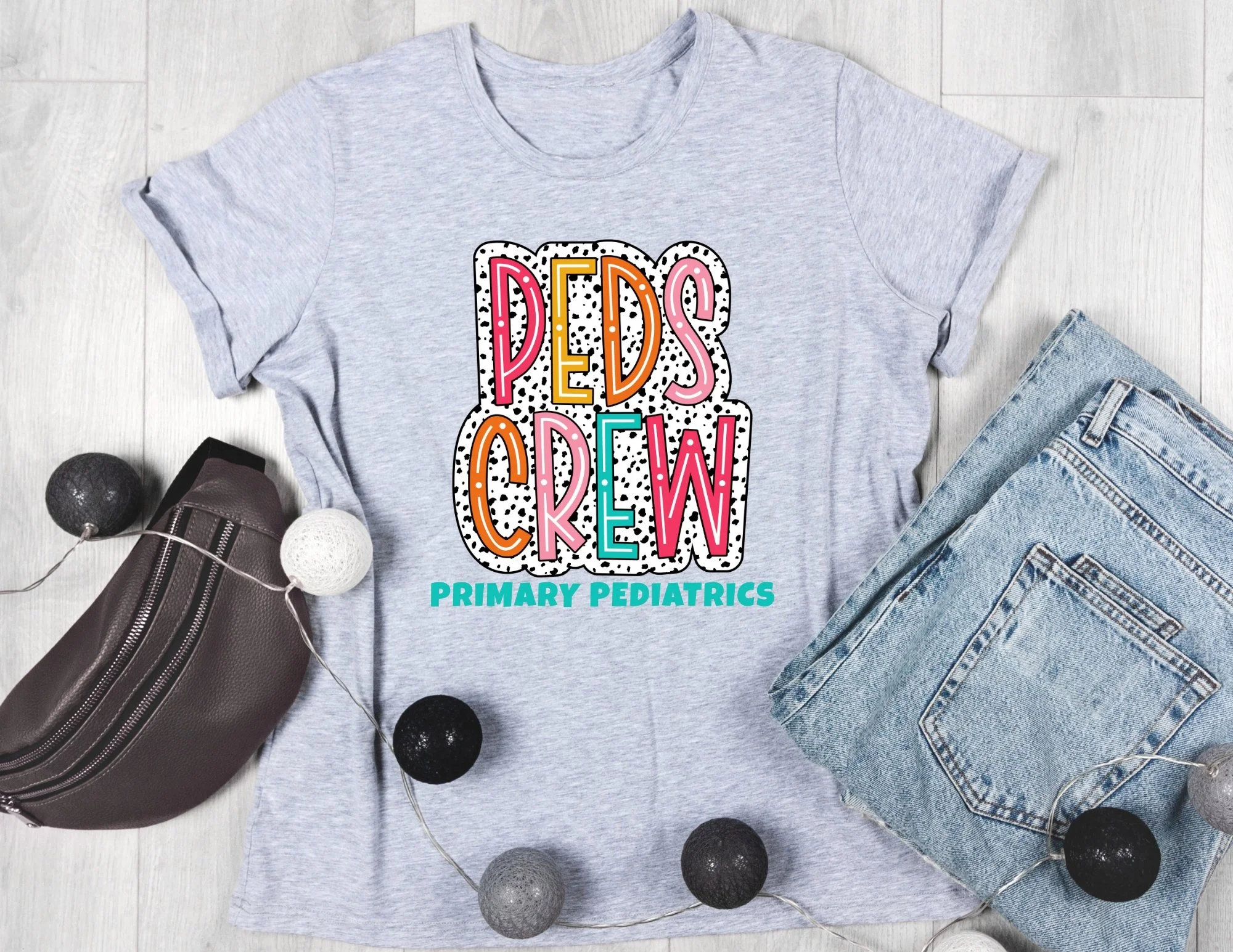 Peds Crew Dalmatian Print Tee