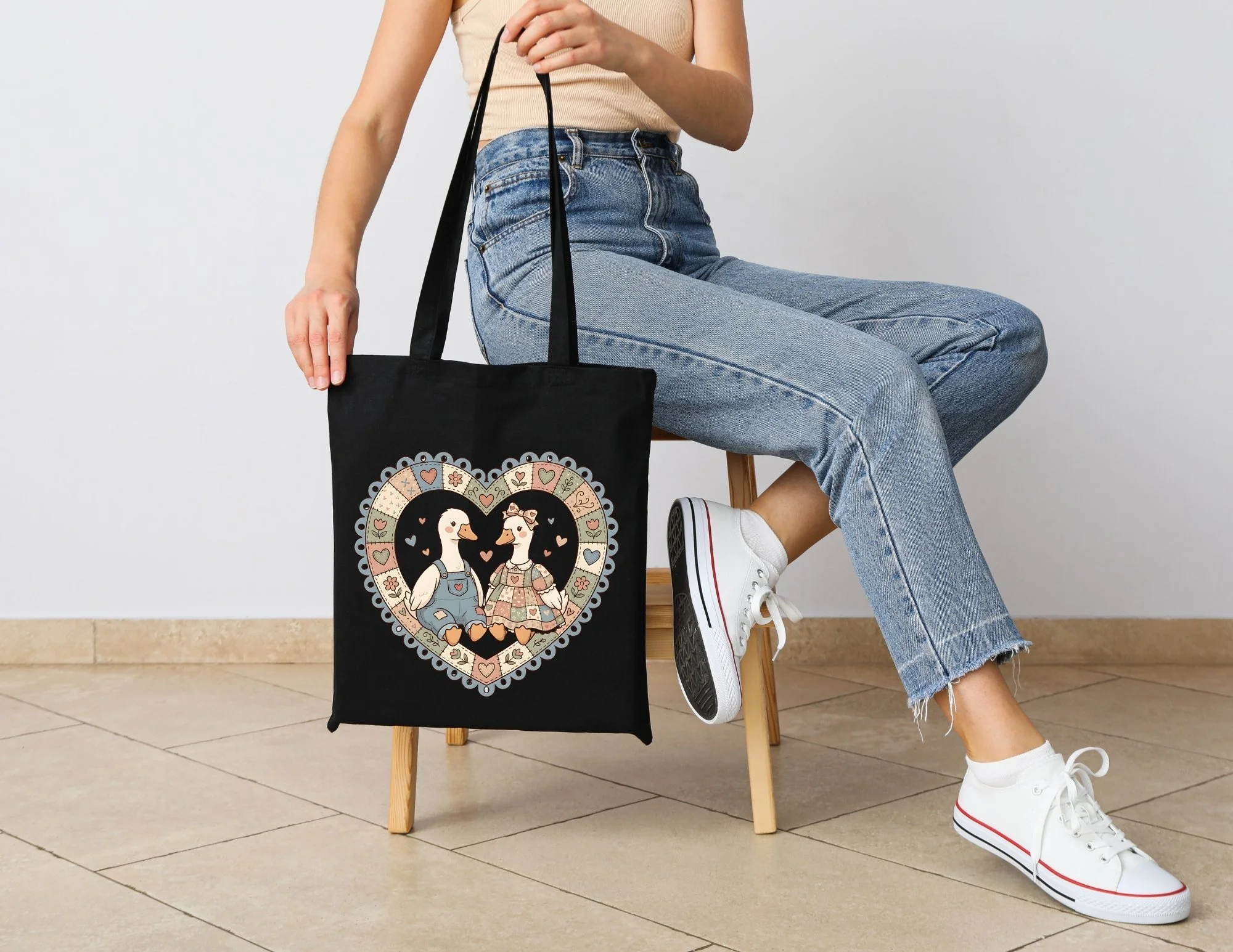 Vintage Ducks Tote Bag