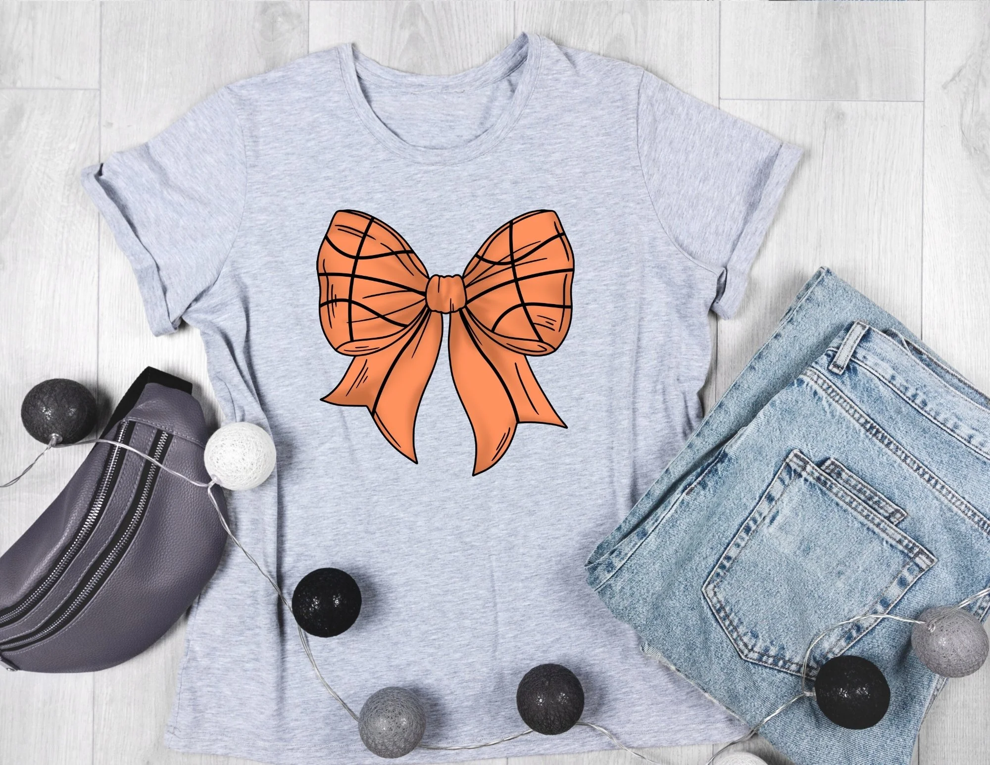 Basketball Bow Tee