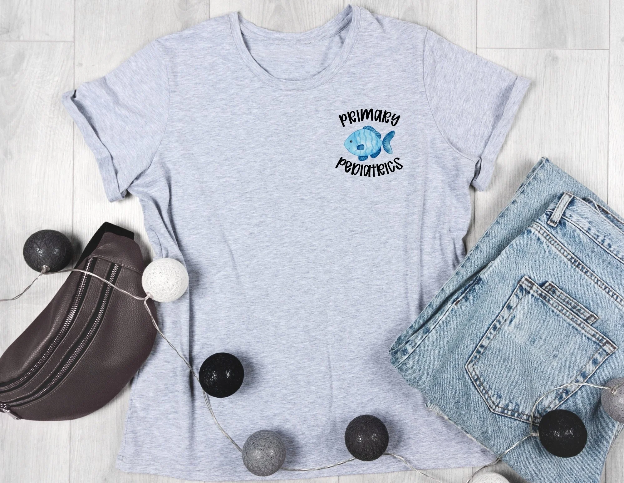 Primary Pediatrics Blue Fish (Pocket Tee)