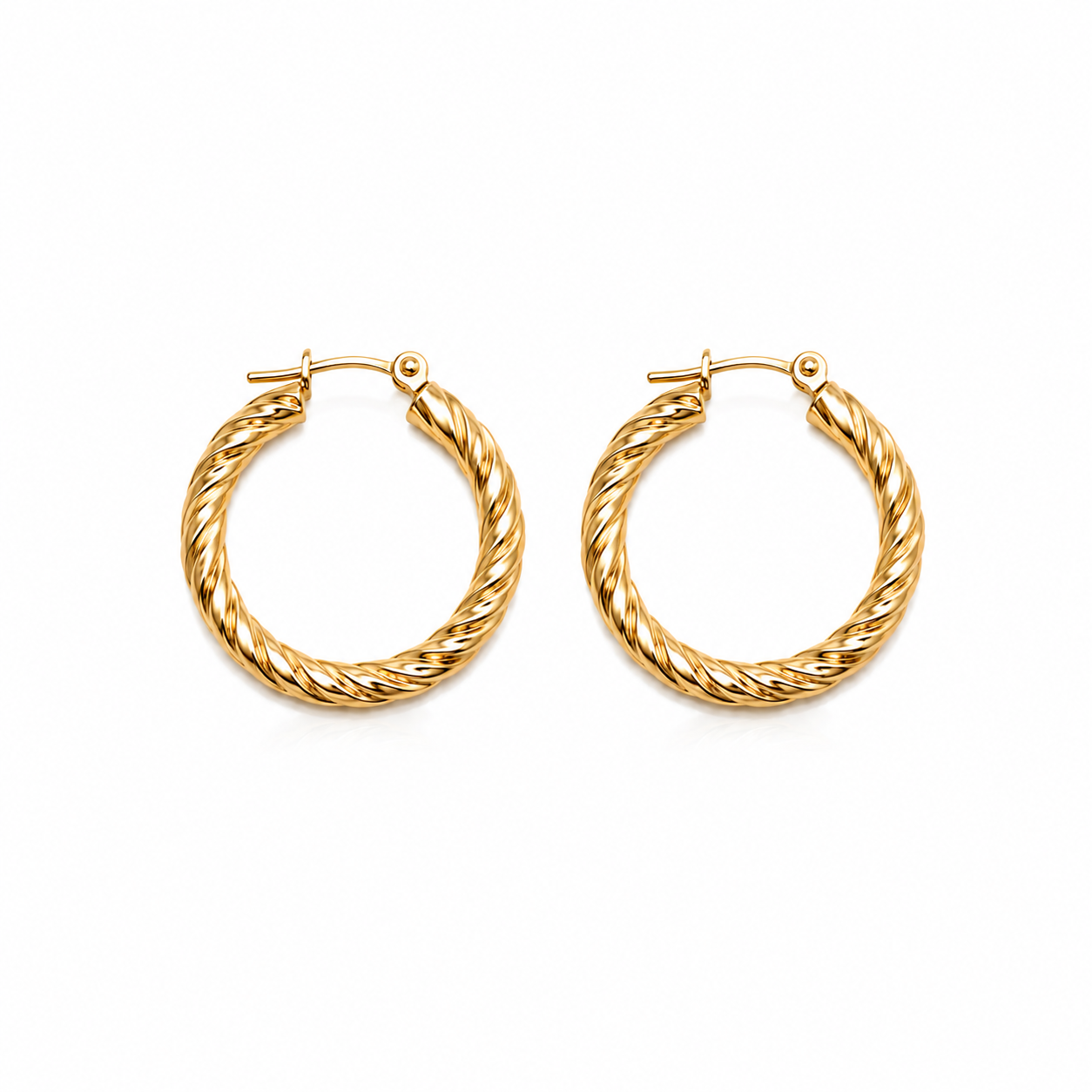Braided Gold Hoops