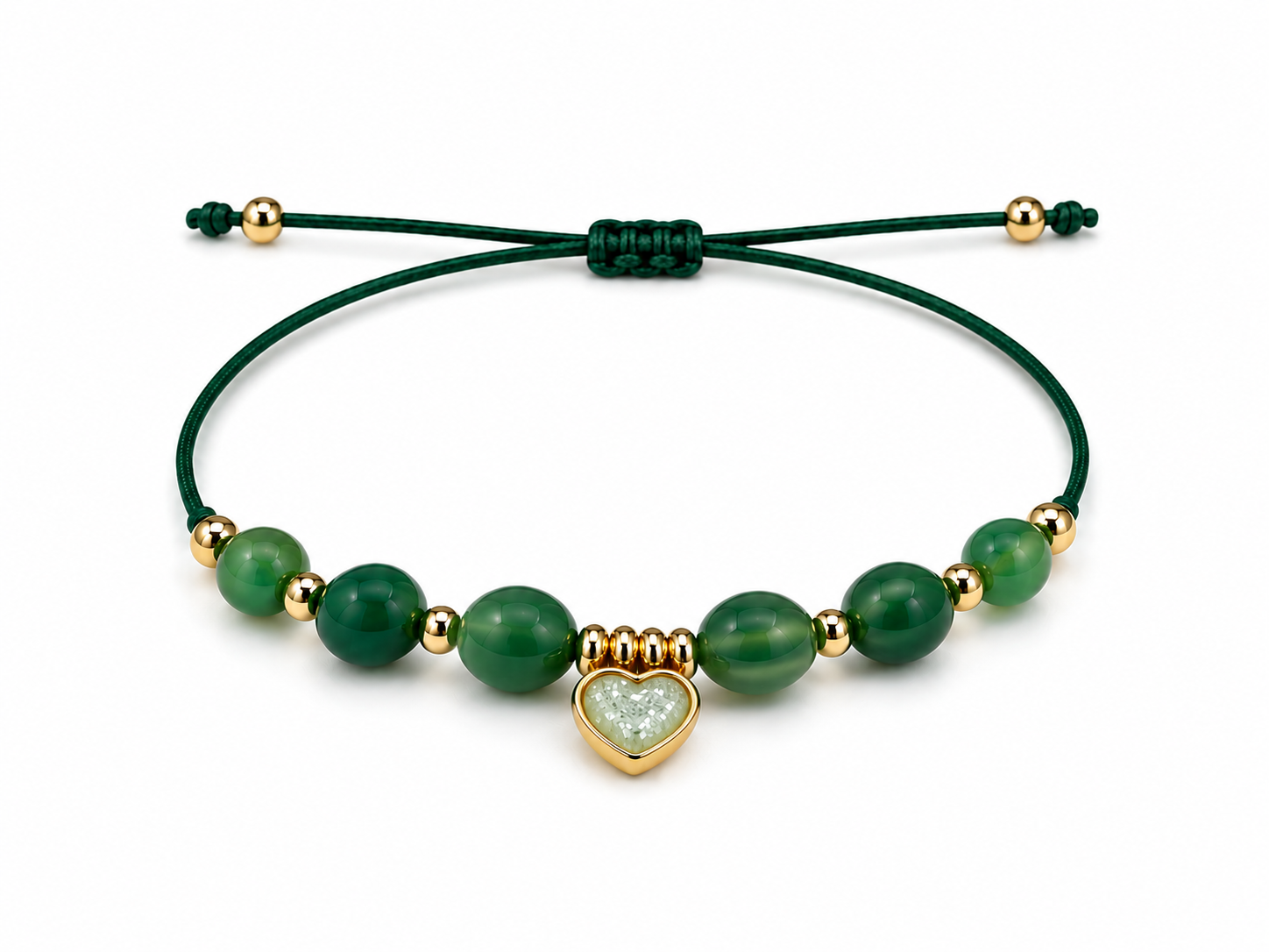 Achat Edelstein Herzarmband