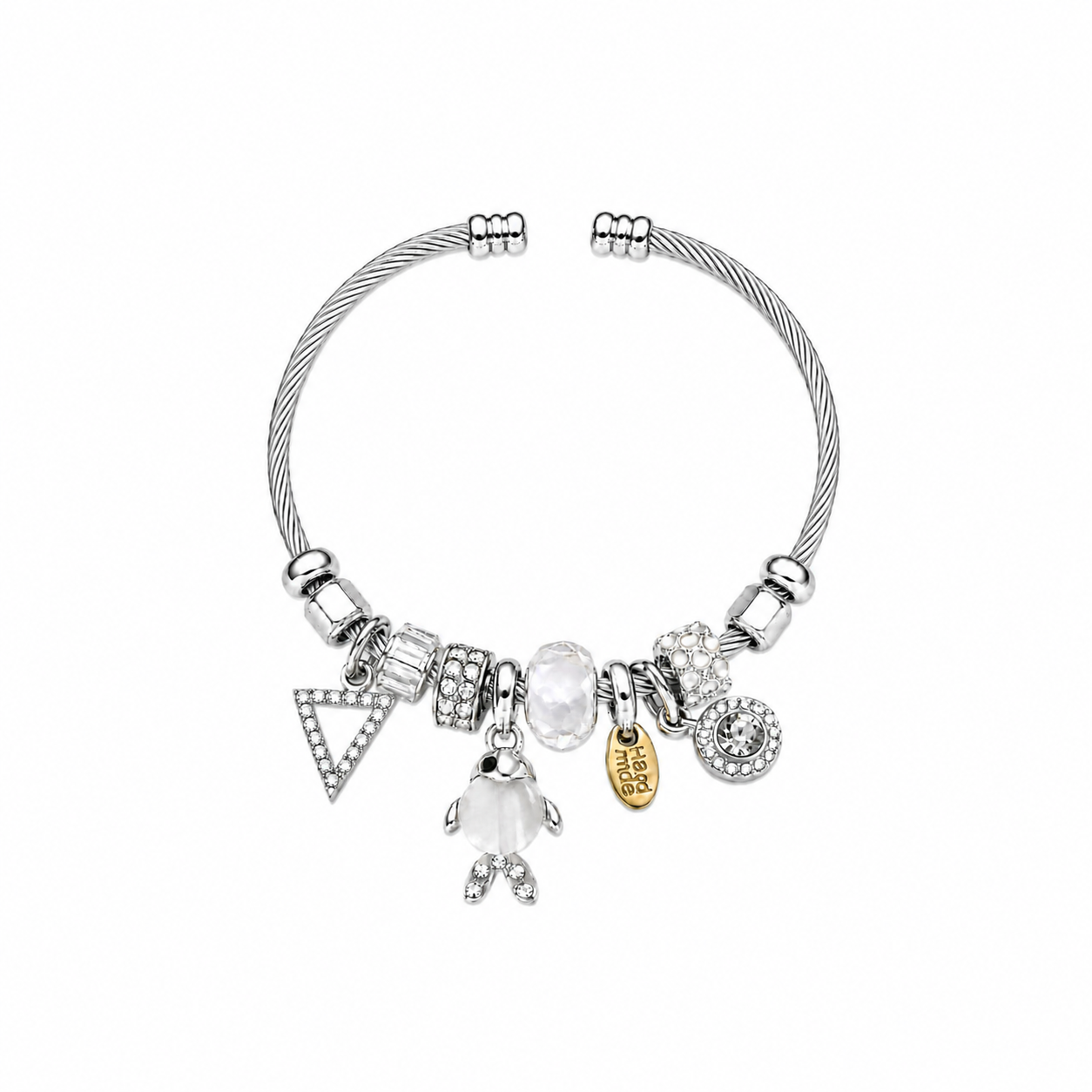 Crystal Fish Charm Armband