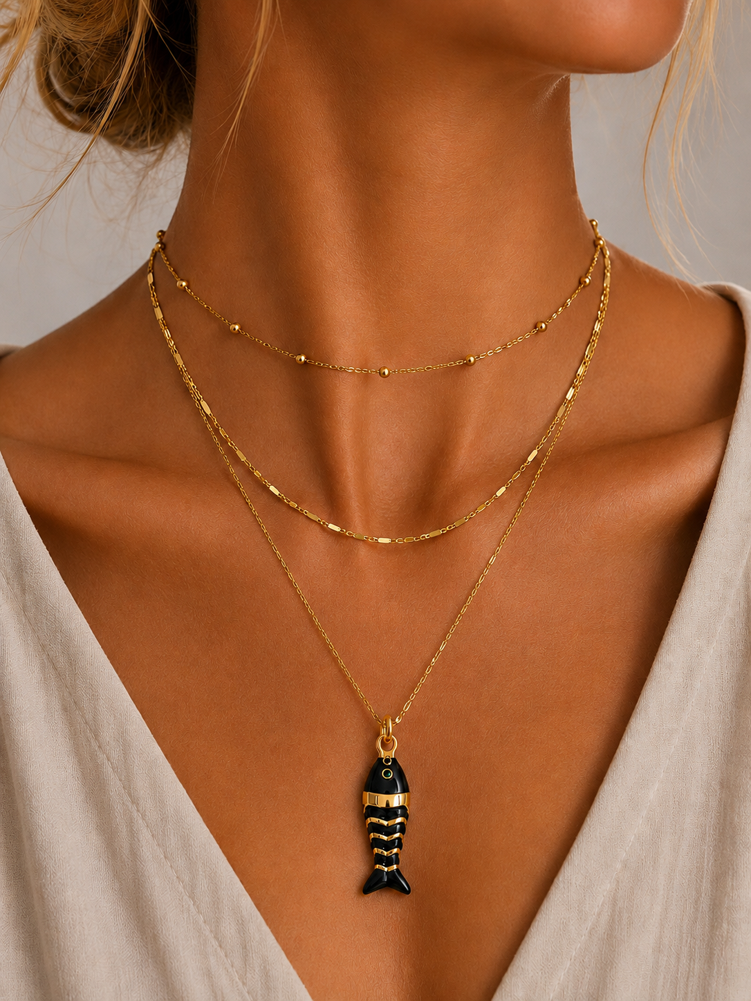 Beads Choker Halskette