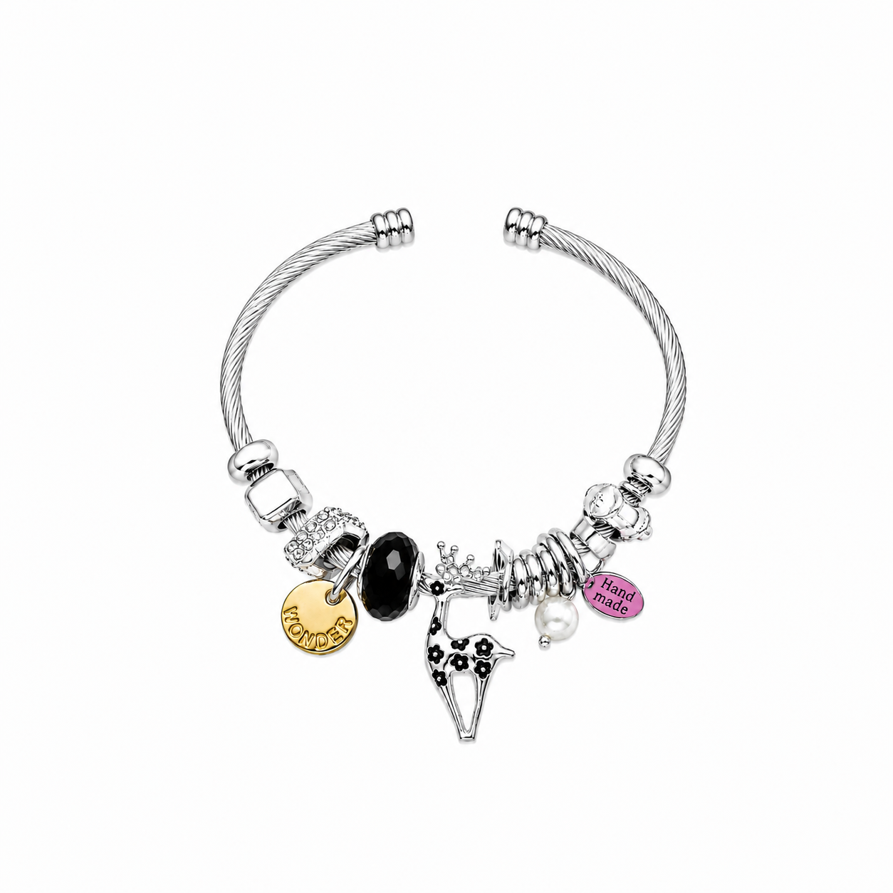 Graceful Deer Charm Armband