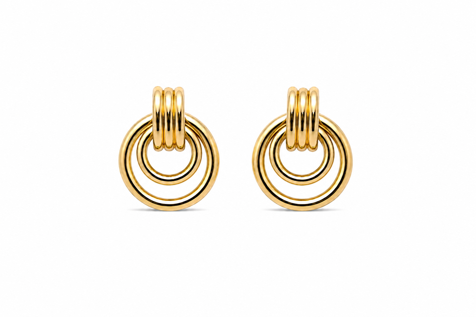 Modern Gold Hoops