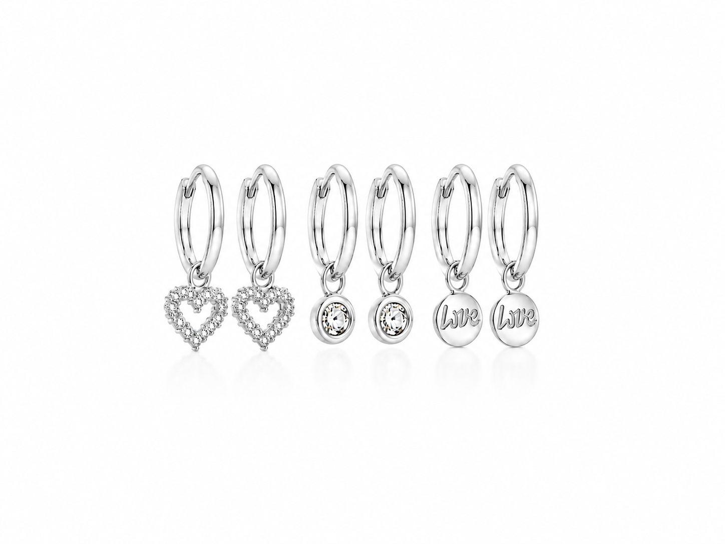Love Moments Creolen – 3er Set
