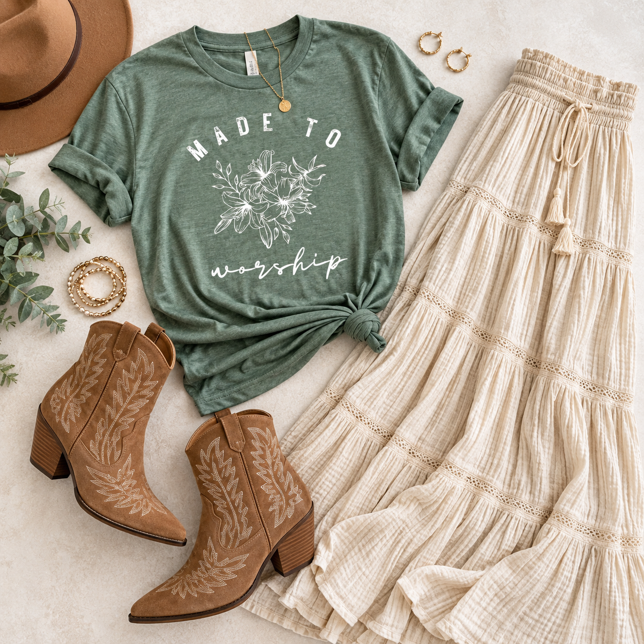 Boho Outfit Flat Lay_ Made to Worship.png