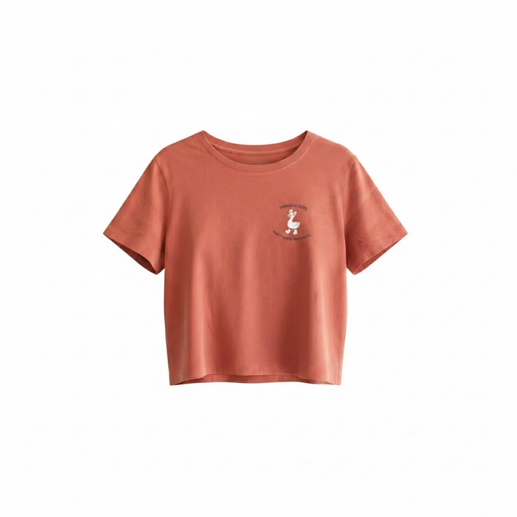 Walking By Faith and Tripping Constantly Graphic Crop Tee