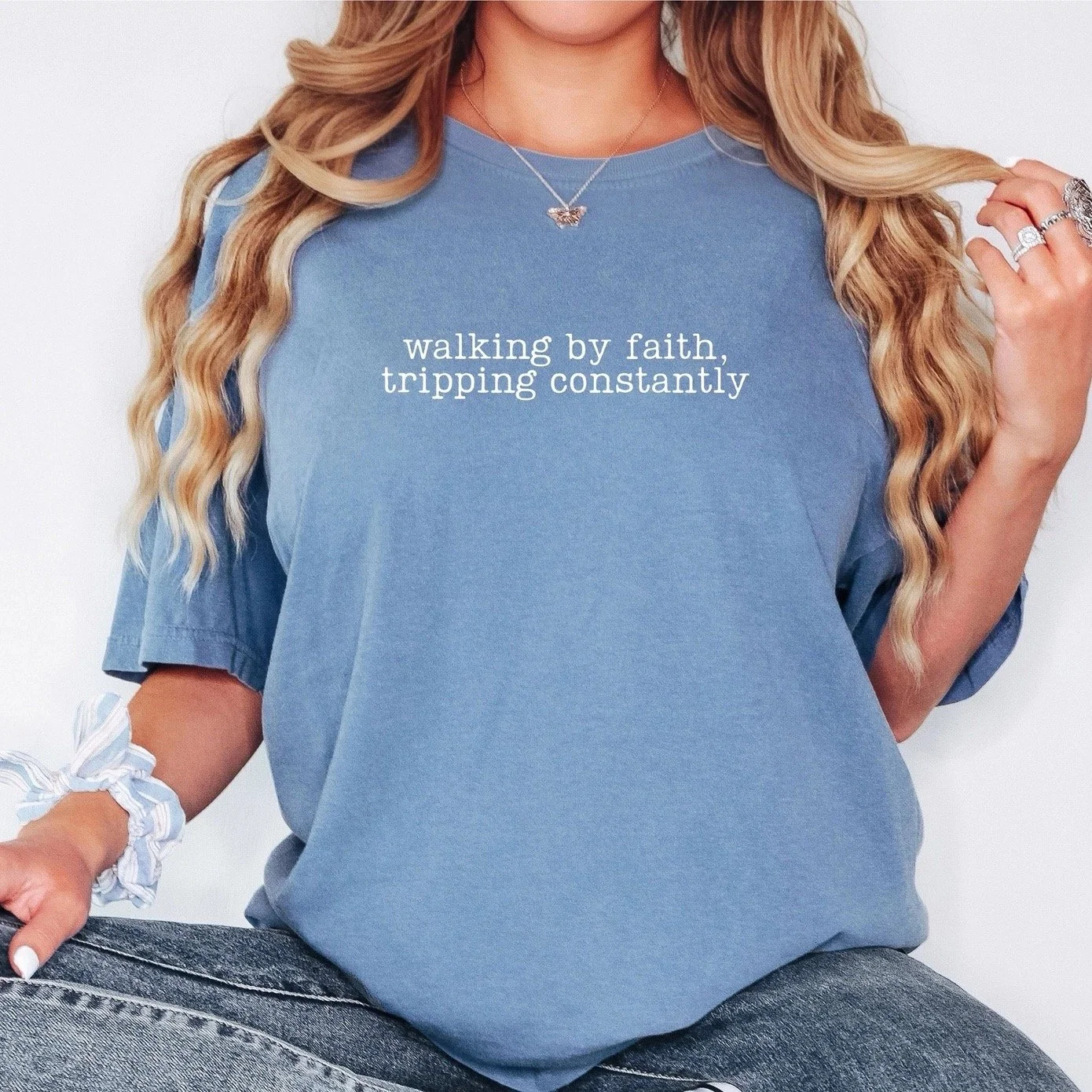 Walking by Faith, Tripping Constantly Graphic Tee