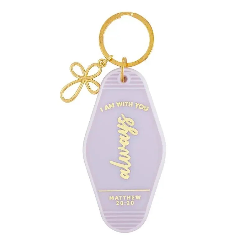 I Am With You Always" Scripture Motel Keychain – Matthew 28:20