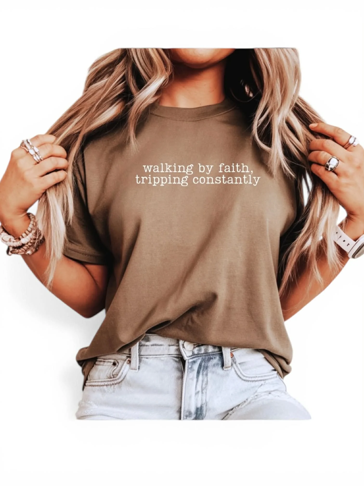 Walking by Faith, Tripping Constantly Graphic Tee