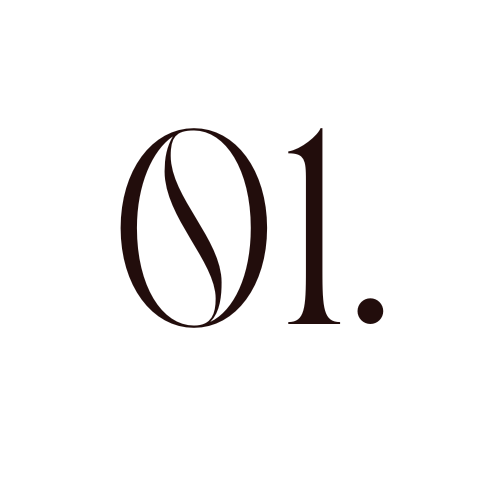 Black background with the large text 'O1.' in the center.