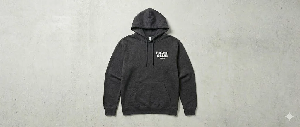 FIGHT CLUB ENERGY ESSENTIAL BLACK HOODIE