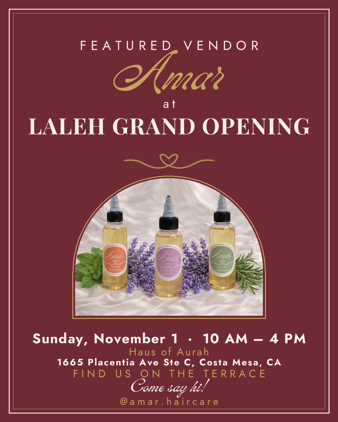 Events By Laleh Grand Opening flyer