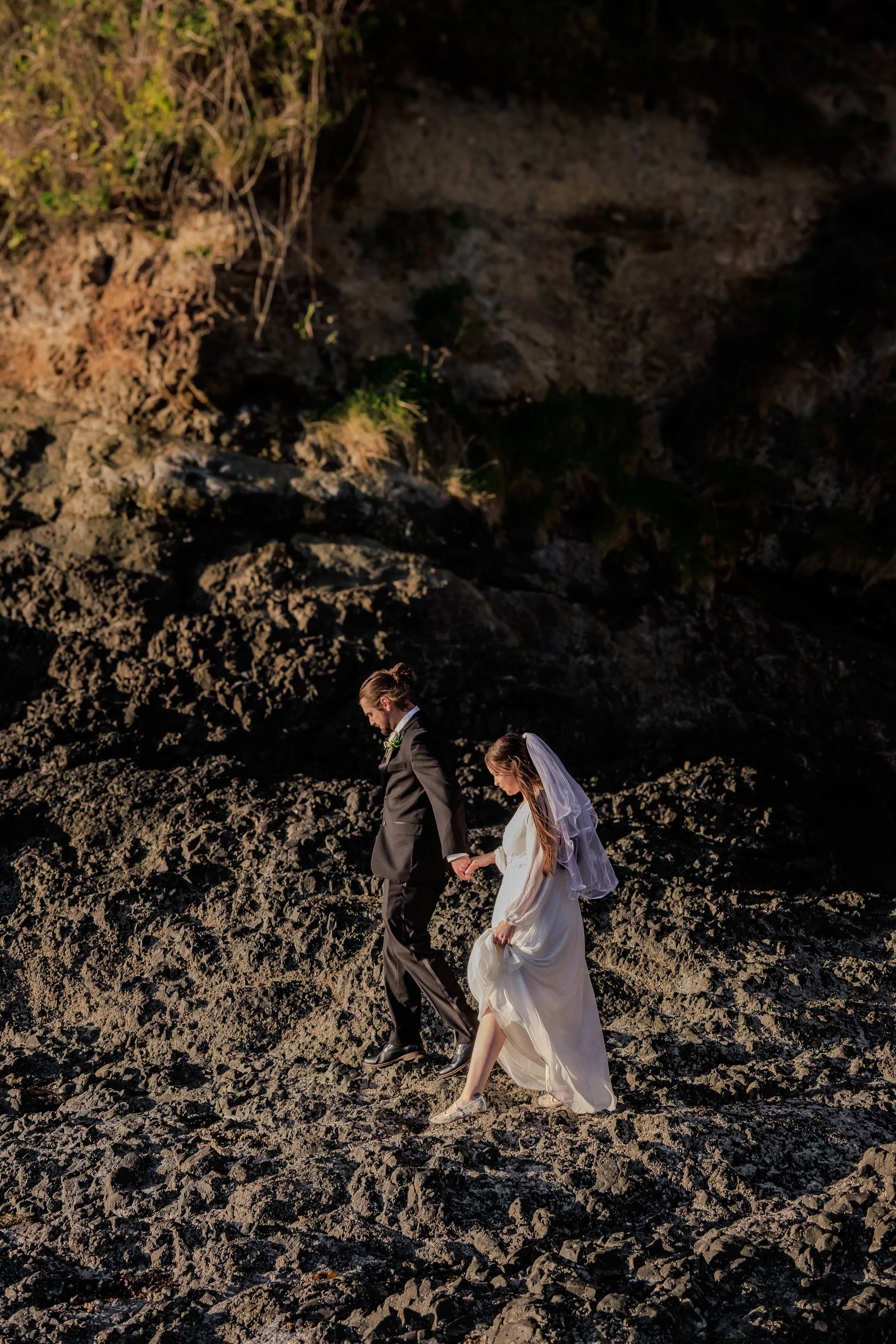 Sunset Beach Elopement Port Angeles, Washington 
