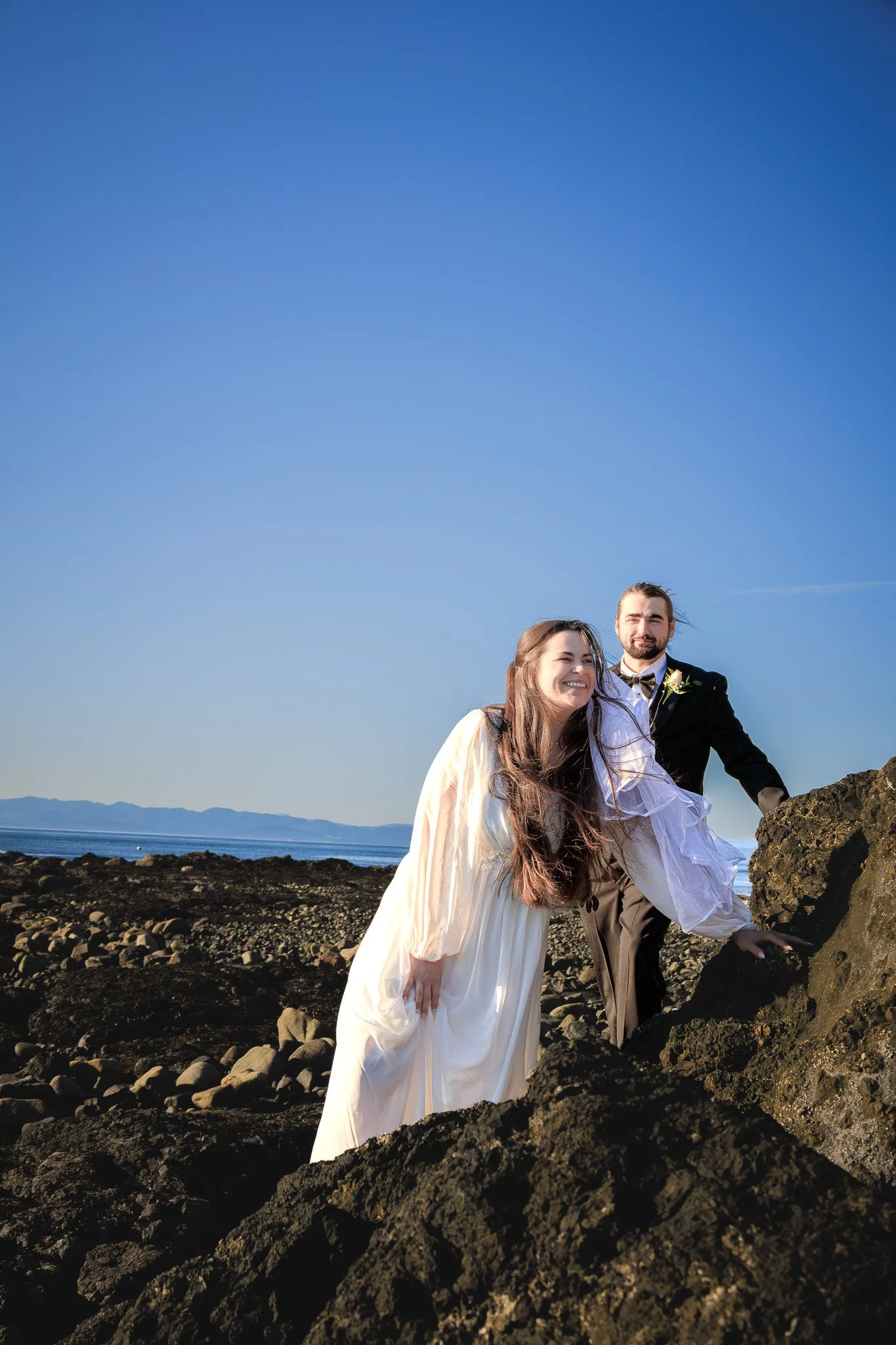 Bride and Groom at Salt Creek Recreation Area 