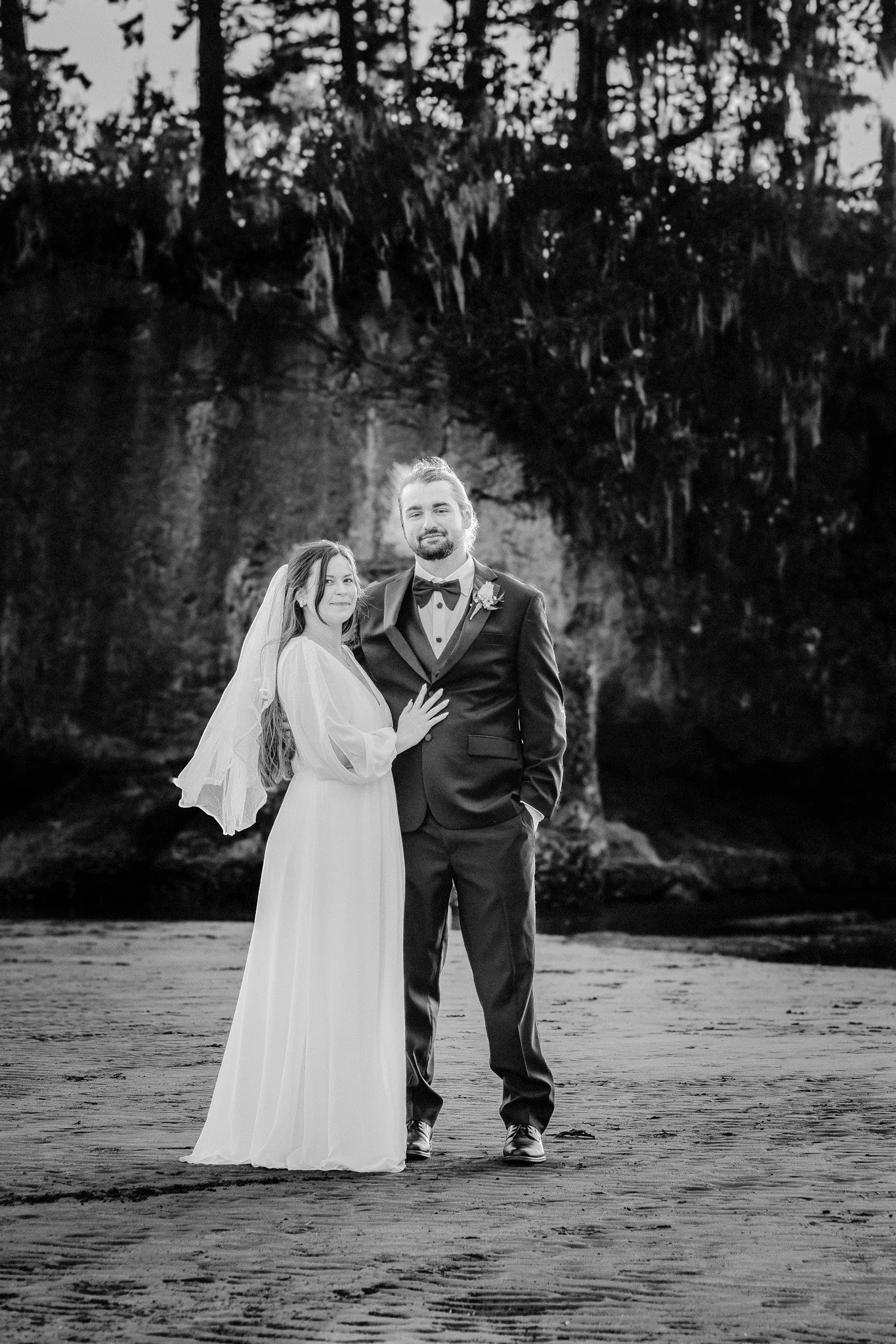 Seastack Elopement at Salt Creek near Olympic National Park 