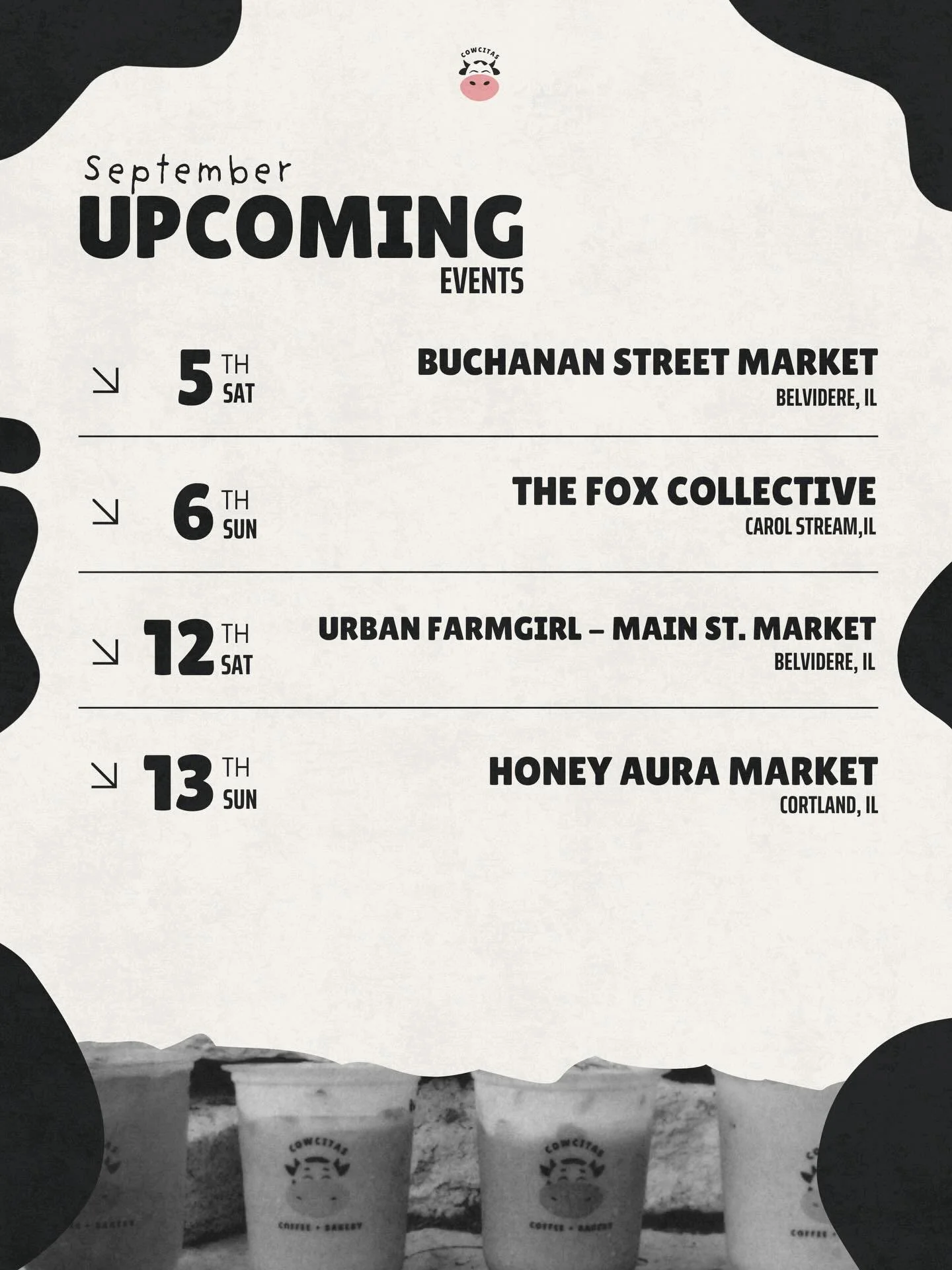 September is looking a little busy around here! 

We have a full month of markets, pop ups, and a few new places we are really excited to visit! From Belvidere to Carol Stream, Cortland, Leaf River, and back home in Rockford, we will be making our wa