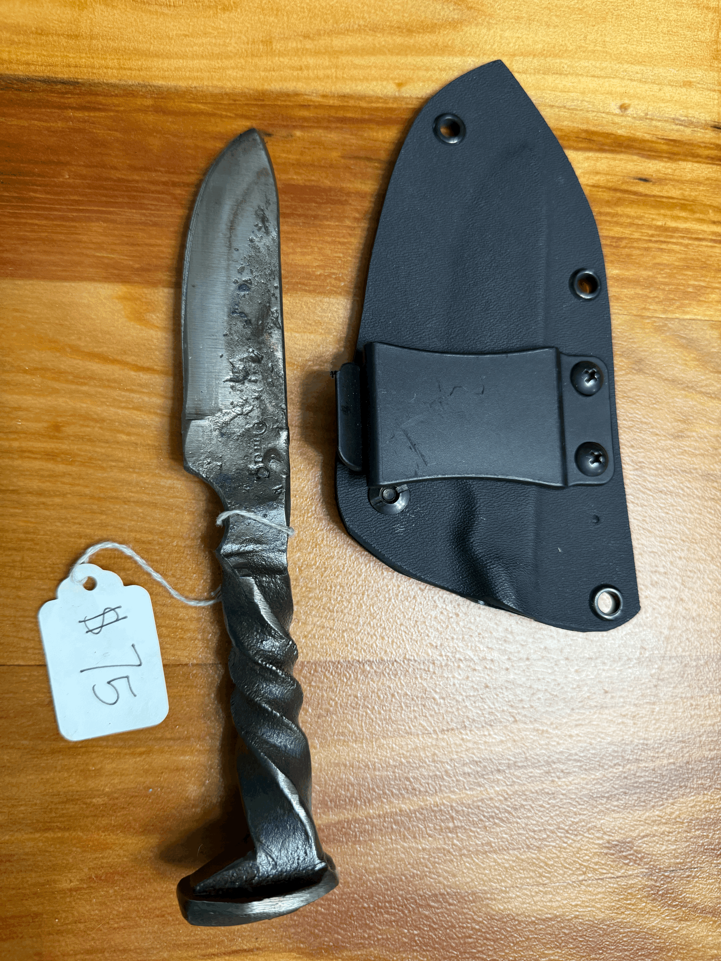 Railroad Spike Knife with Twist Handle