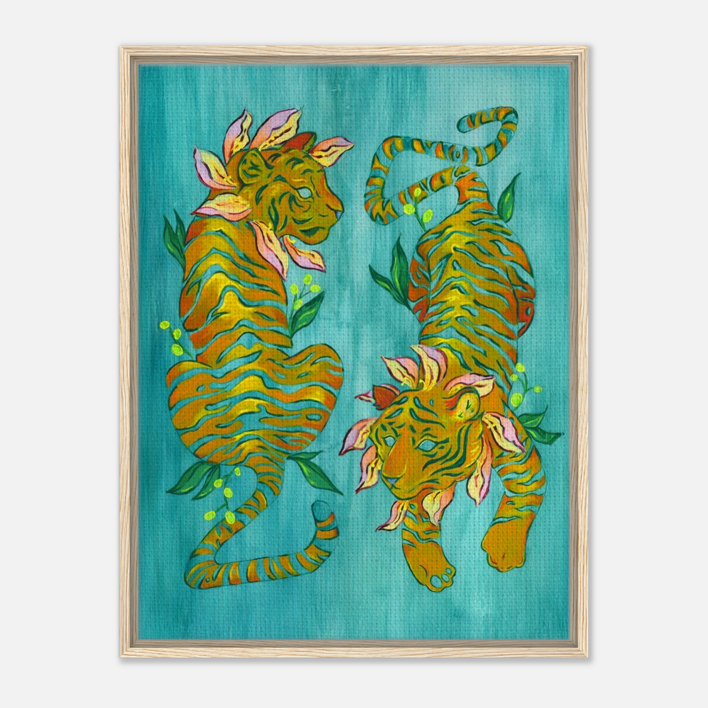 Tiger Lillies Framed Canvas Print