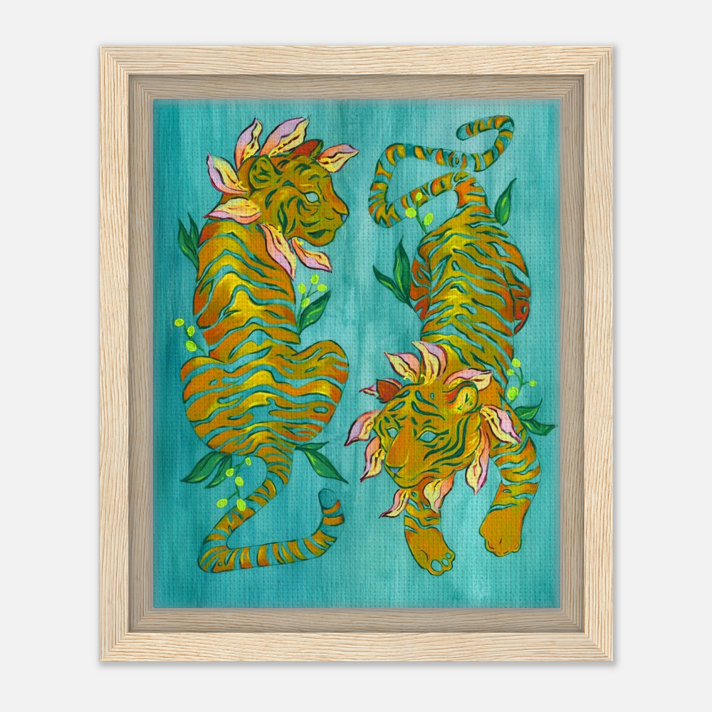 Tiger Lillies Framed Canvas Print