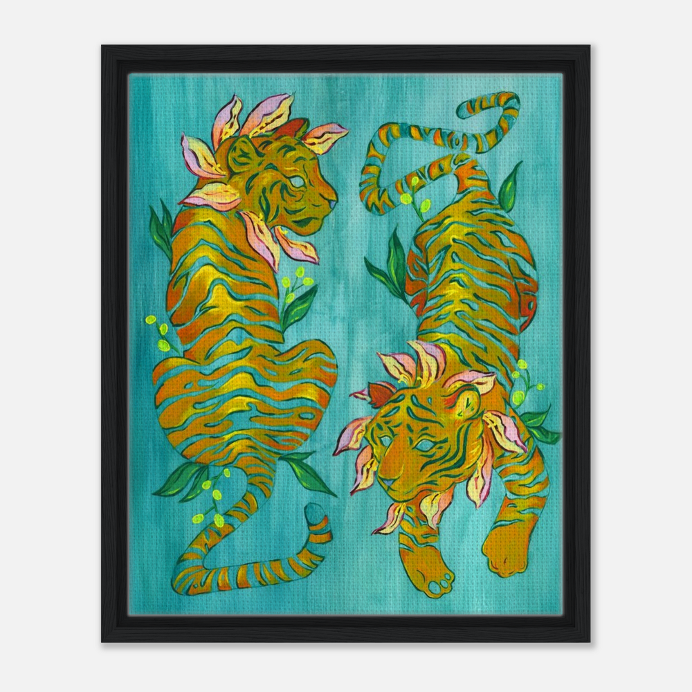 Tiger Lillies Framed Canvas Print