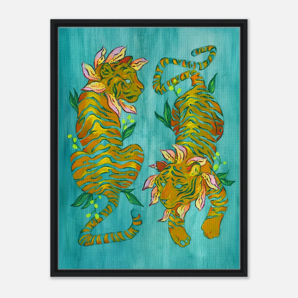 Tiger Lillies Framed Canvas Print