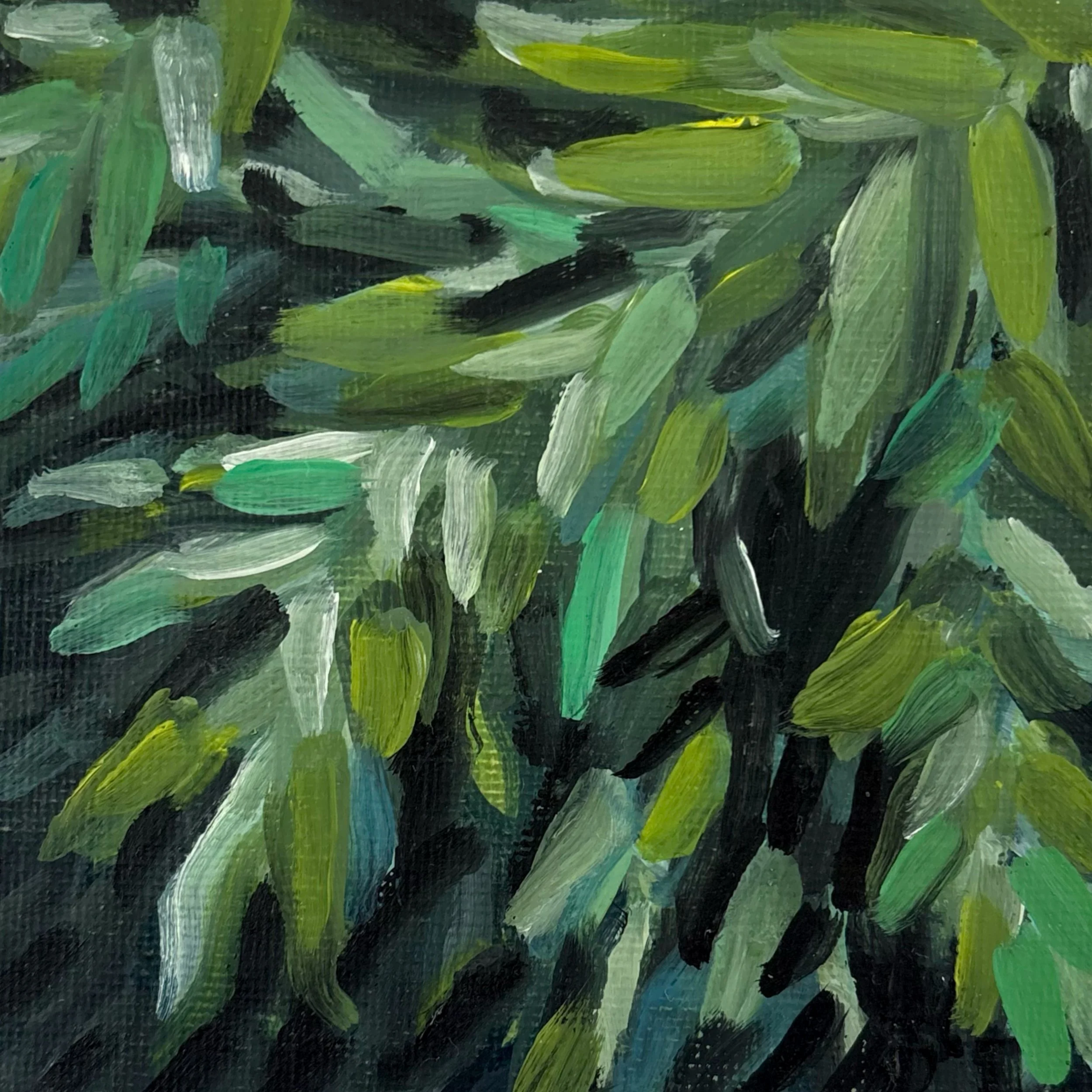 'Textured leaves 4x4 Art Print