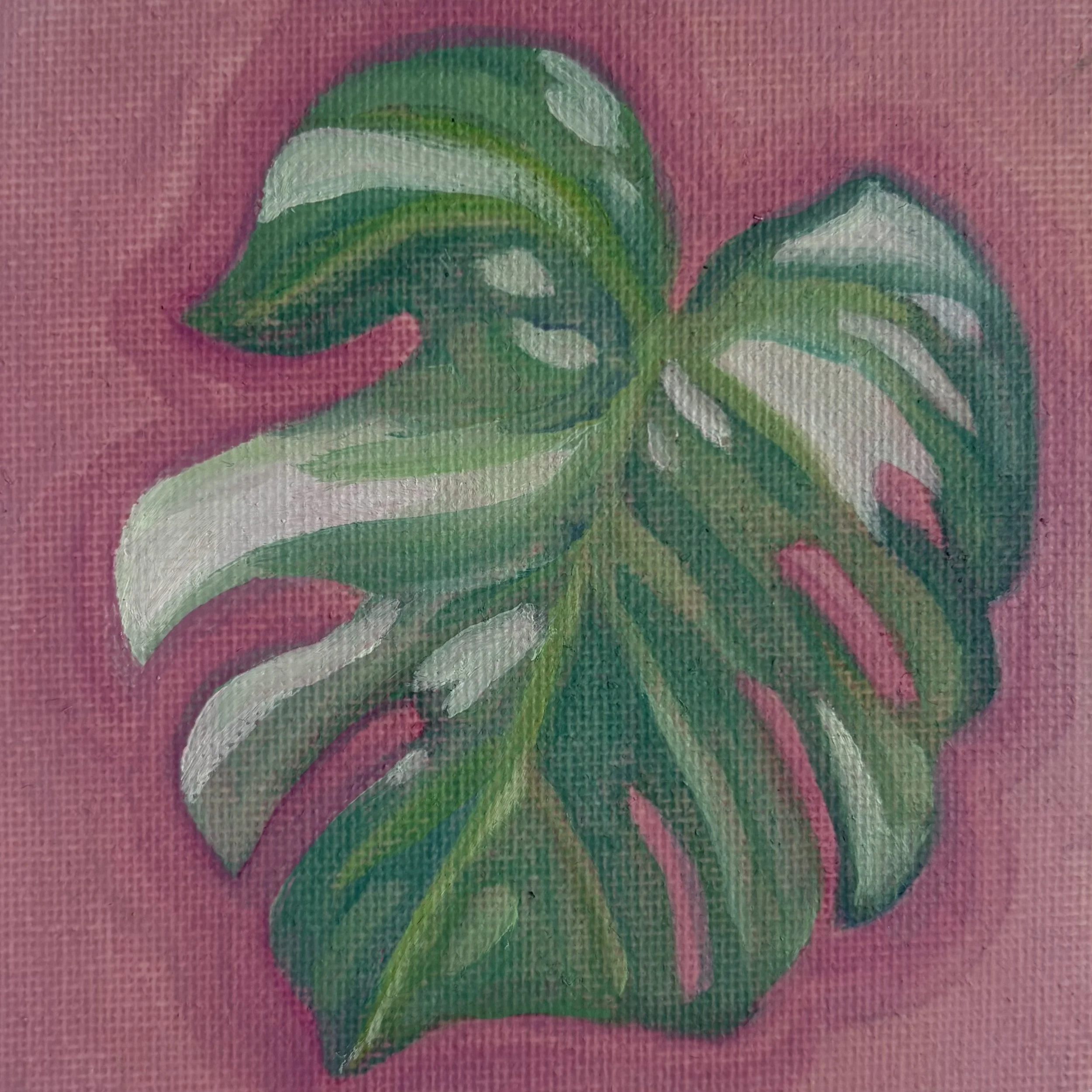 'Monstera'  4x4 Art Print