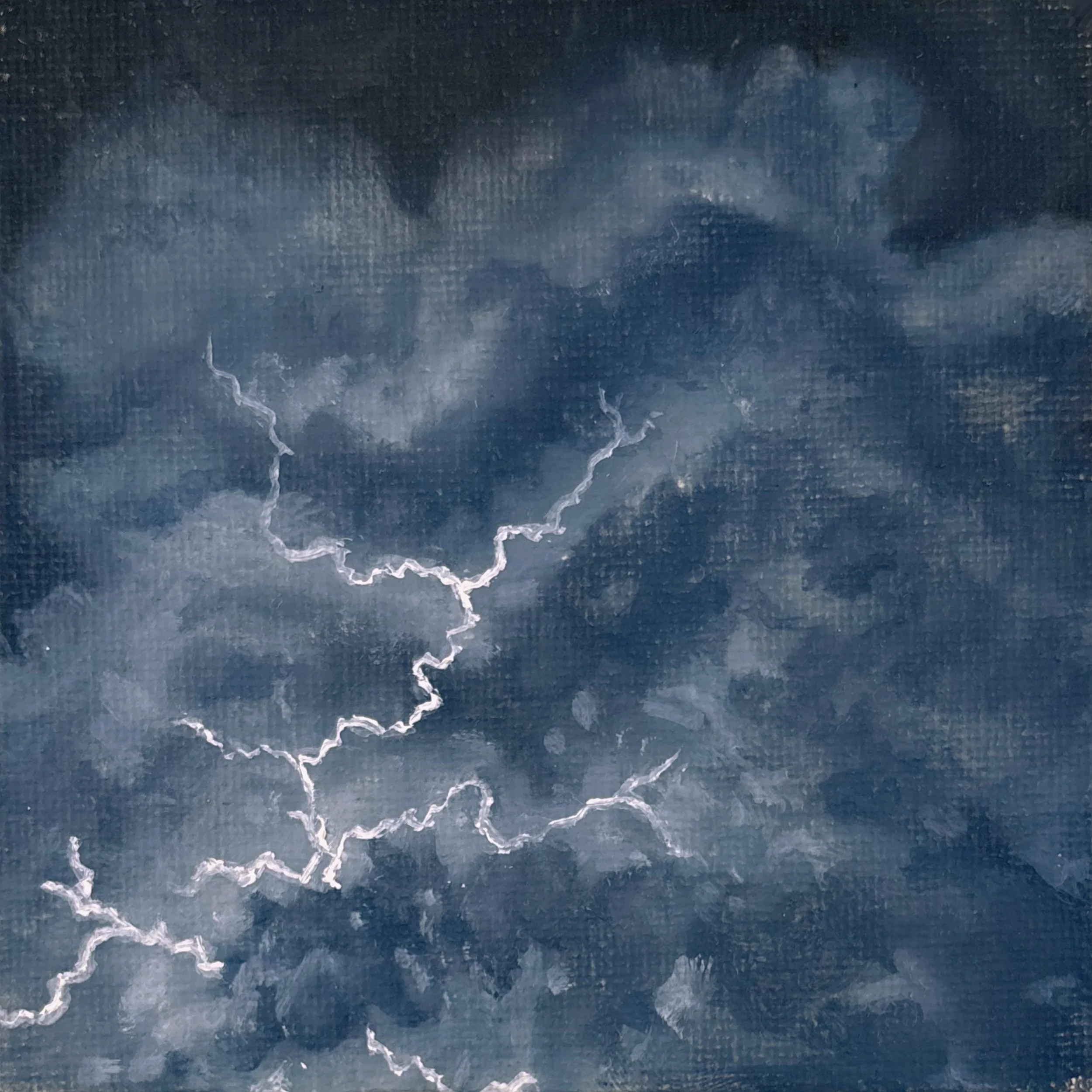 'Stormy night' 4x4 Art Print