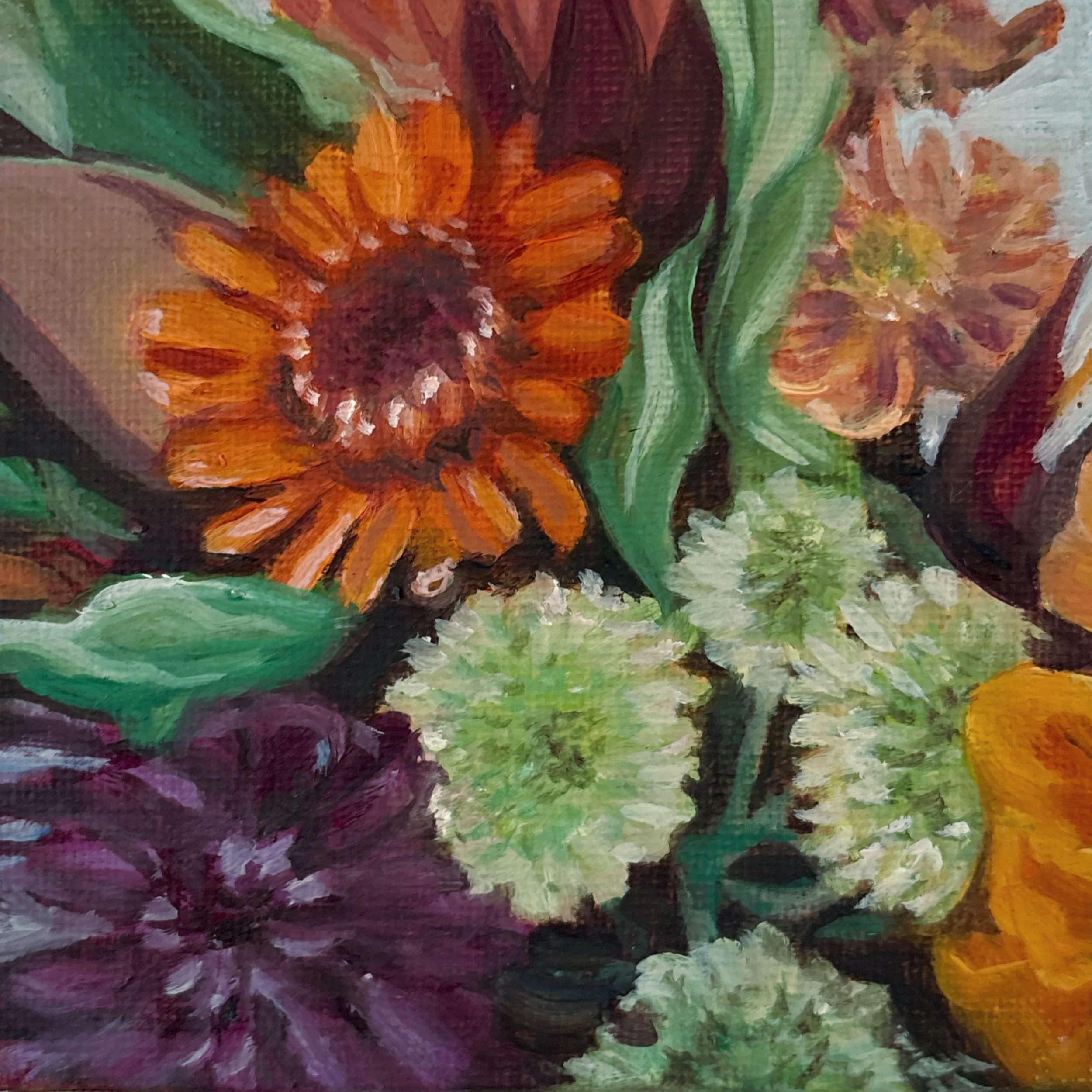 'Flowers' 4x4 Art Print