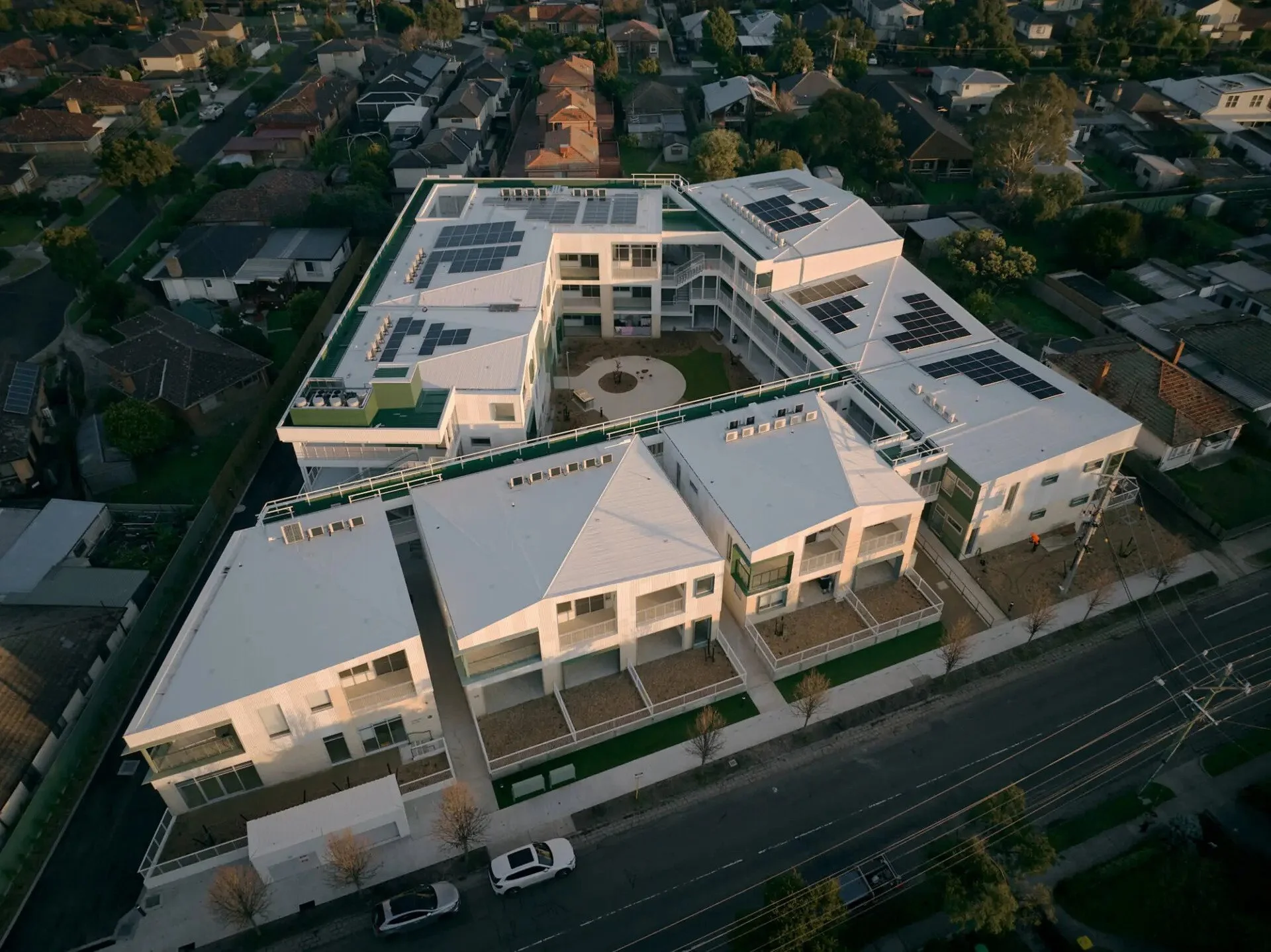 An aerial view of Summerhill Village and the surrounding neighbourhood.