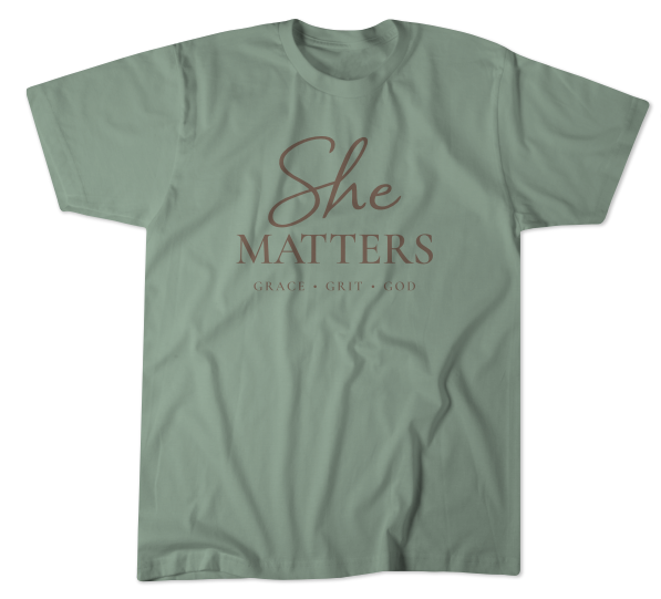 She Matters Tee – Sage